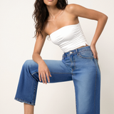 Jeans cropped mid rise
