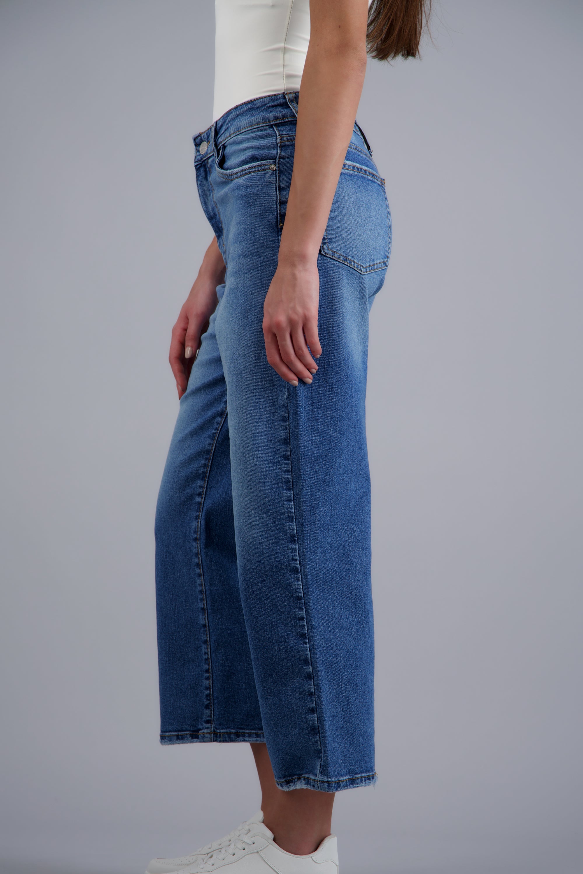 Jeans cropped mid rise MEDIUM WASH