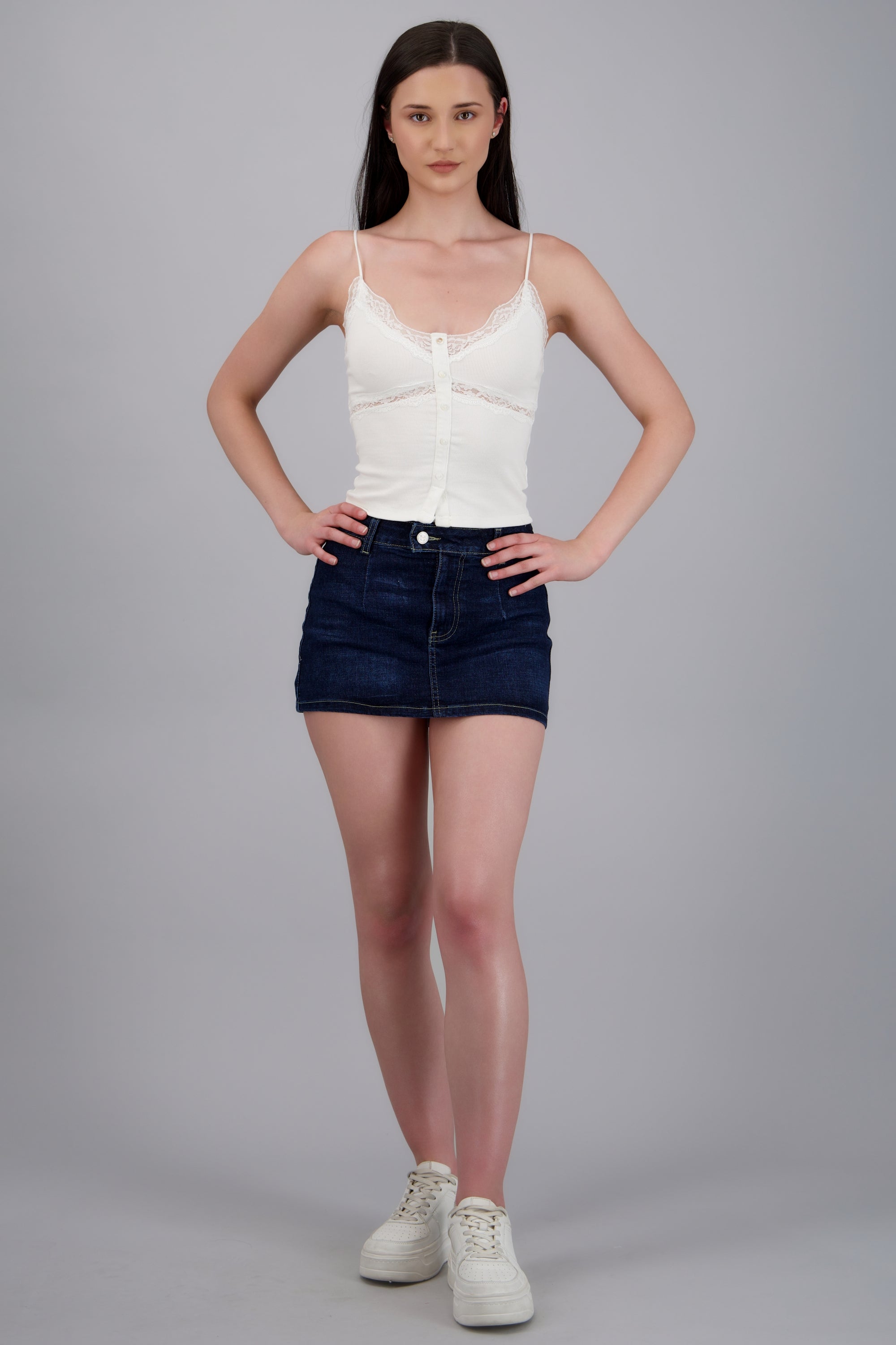 Skort pretina ancha DARK WASH