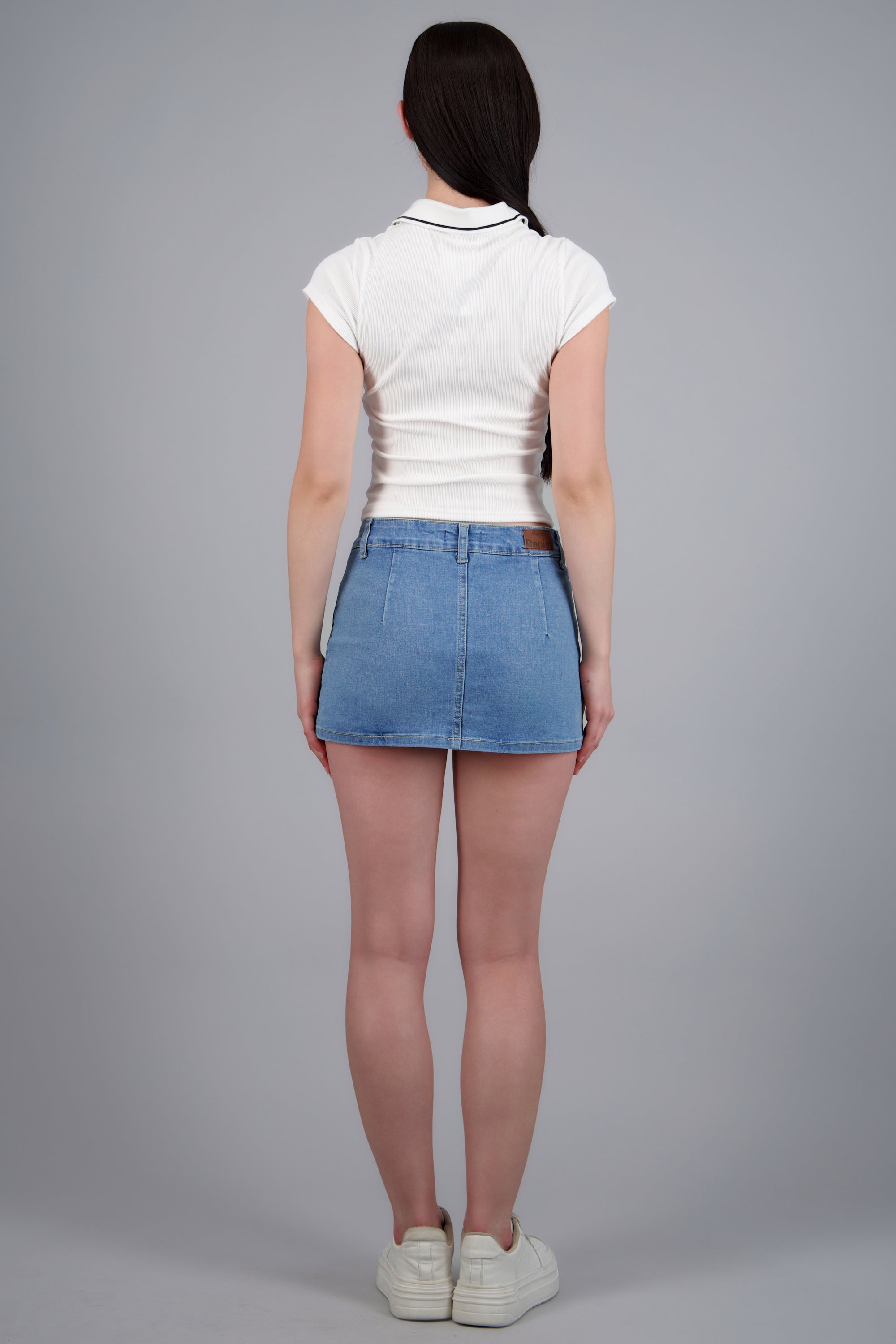 Skort pretina ancha MEDIUM WASH