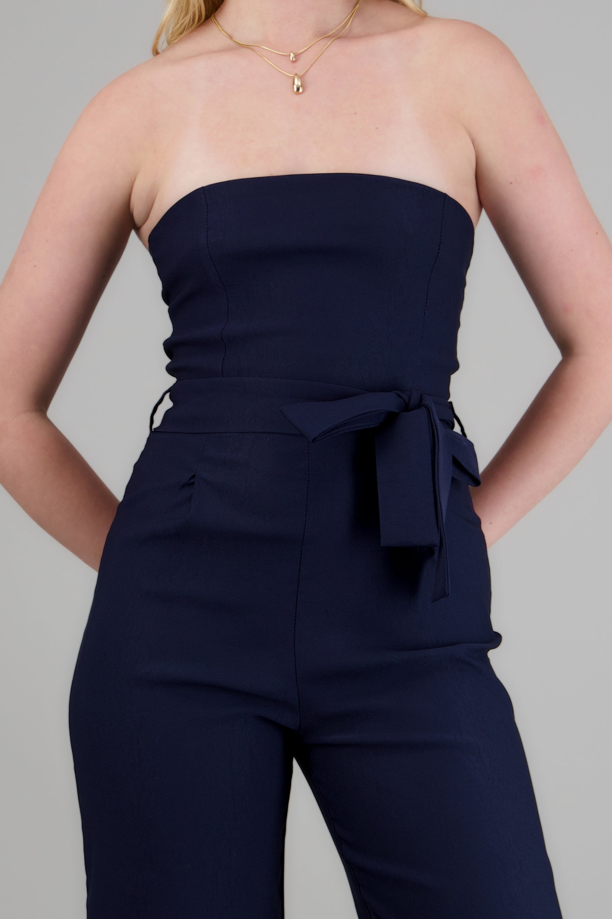 Jumpsuit strapless con cinto MARINO