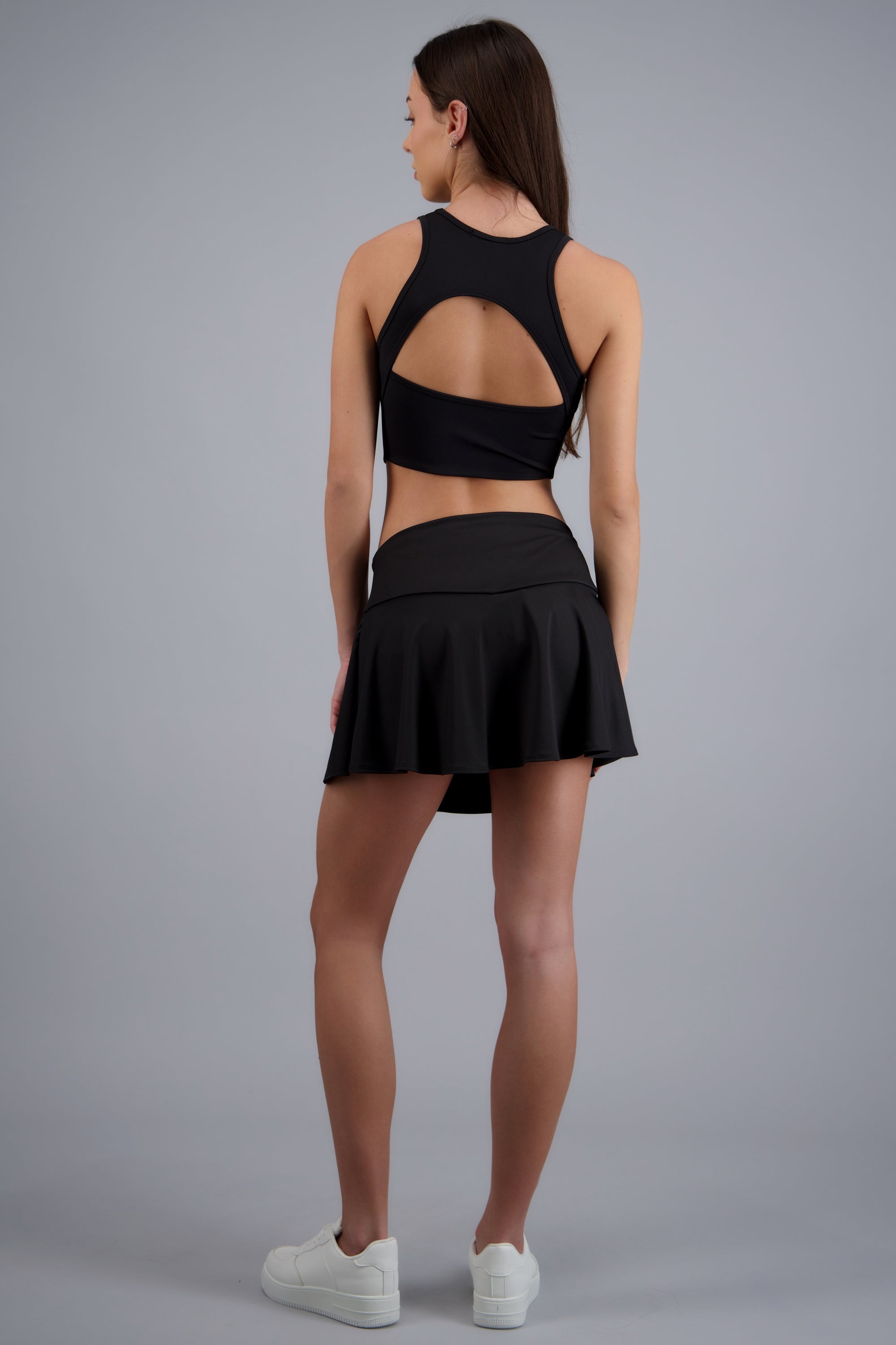 Falda mini pretina cruzada NEGRO