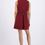 Vestido blazer tableado con botones