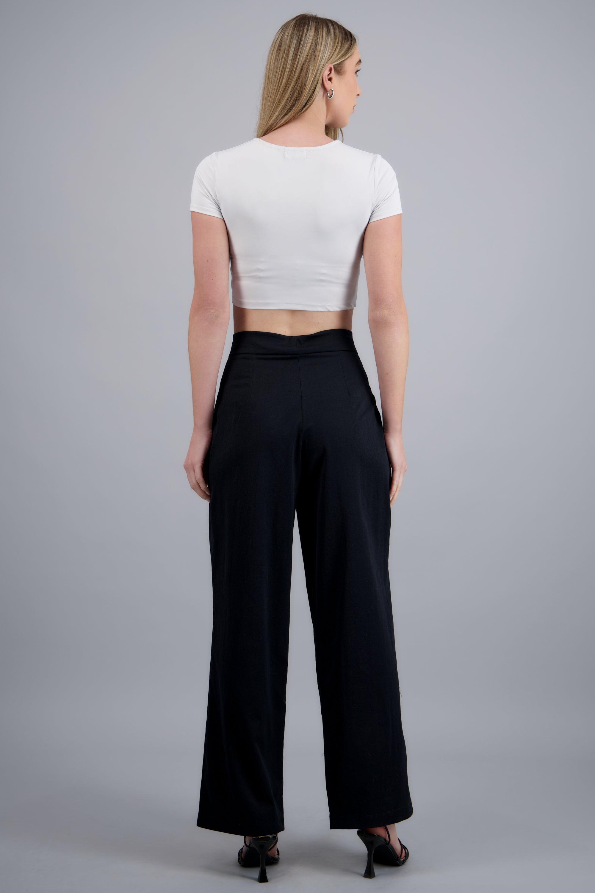 Pantalon cinto doble ajustable NEGRO