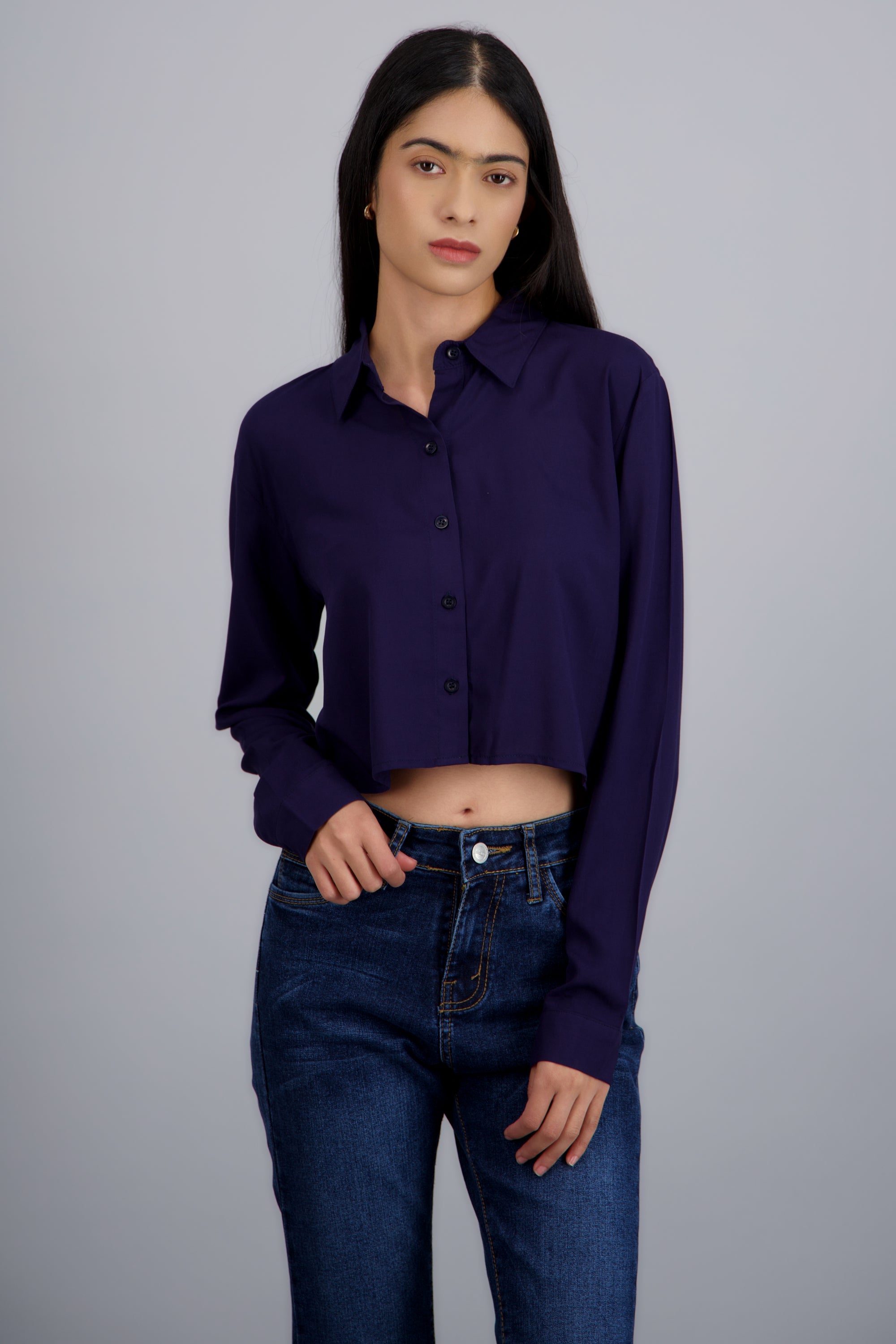 Camisa corta lisa MARINO