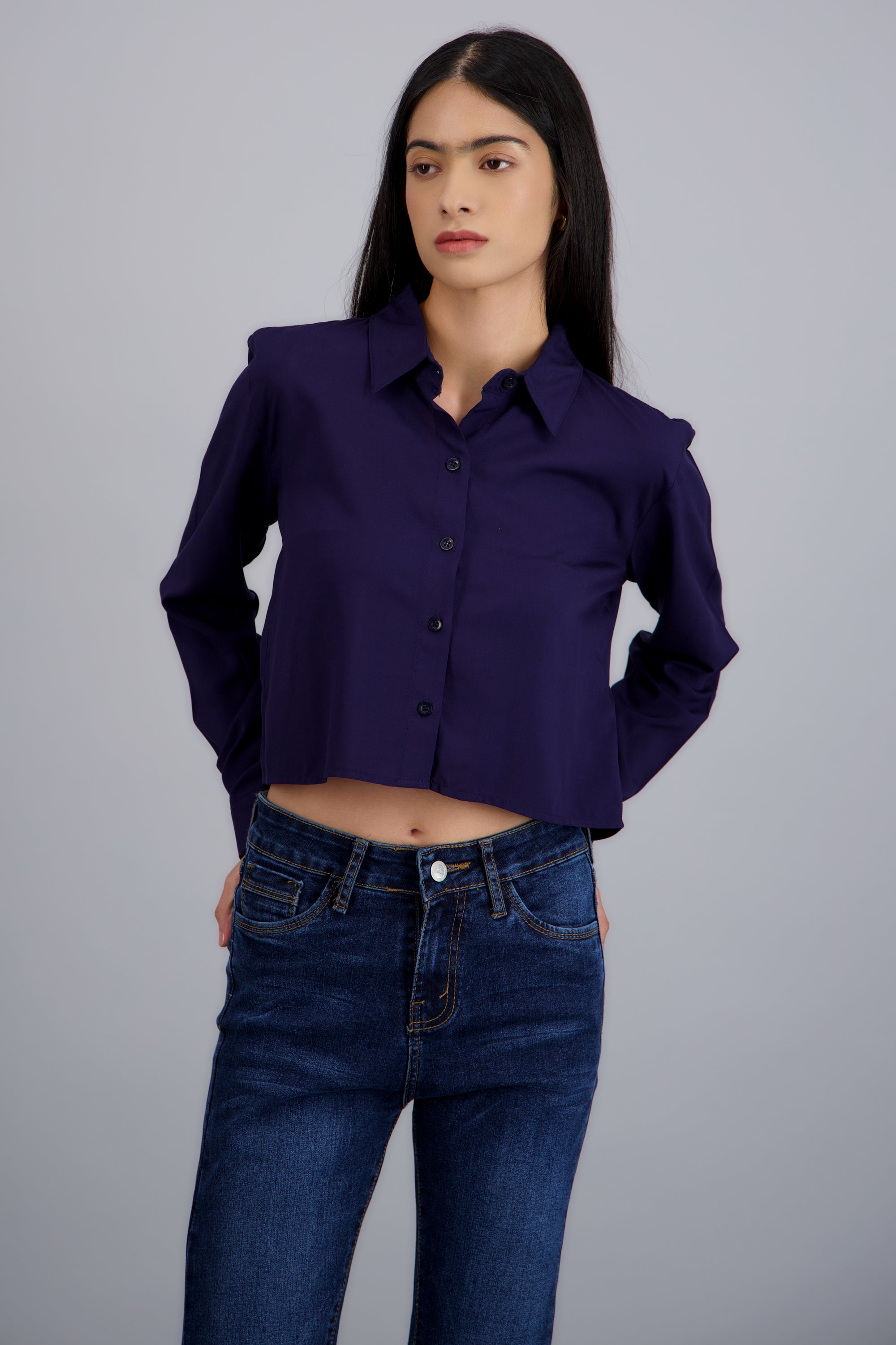 Camisa corta lisa MARINO