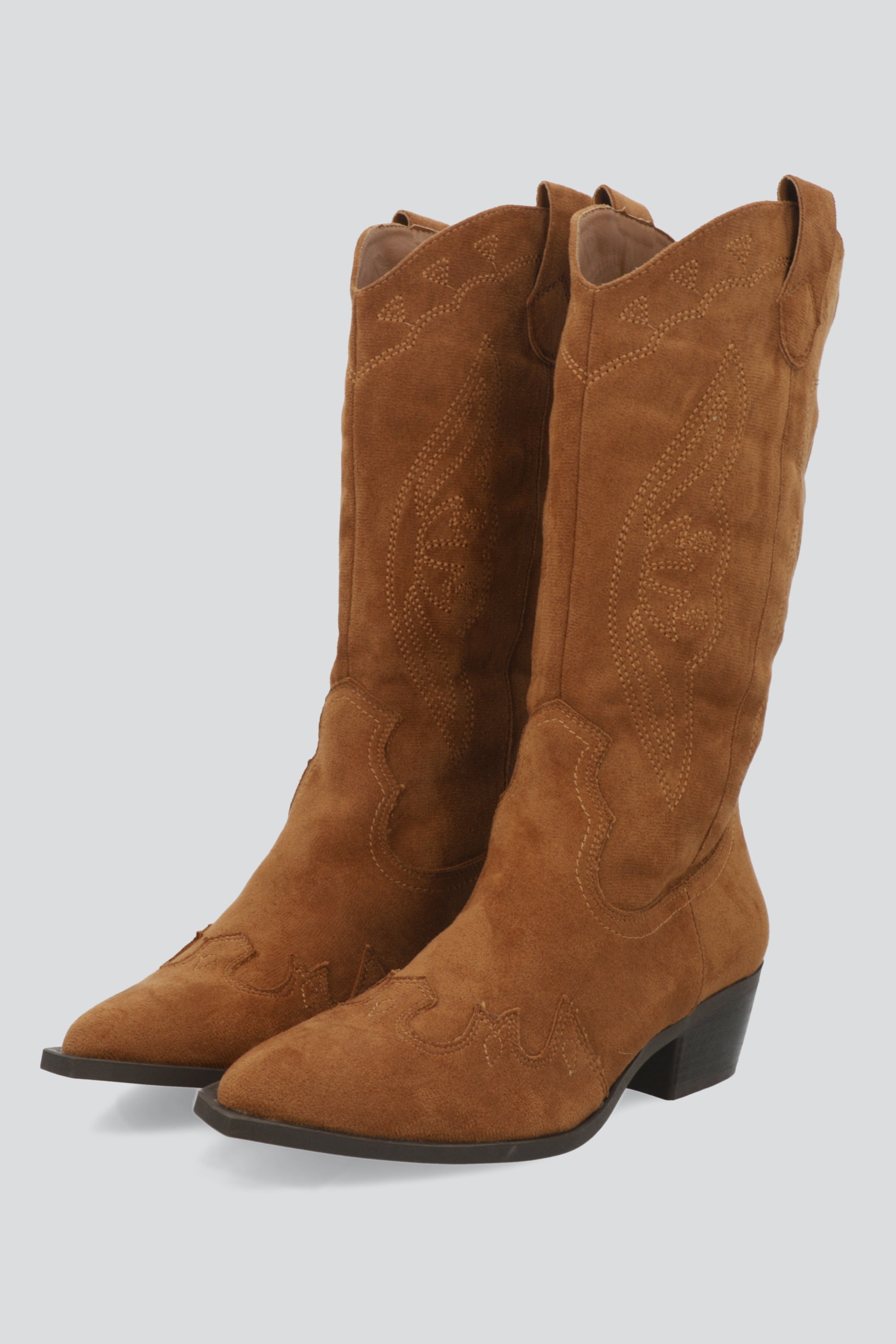 Bota vaquera bordada gamucina TAUPE