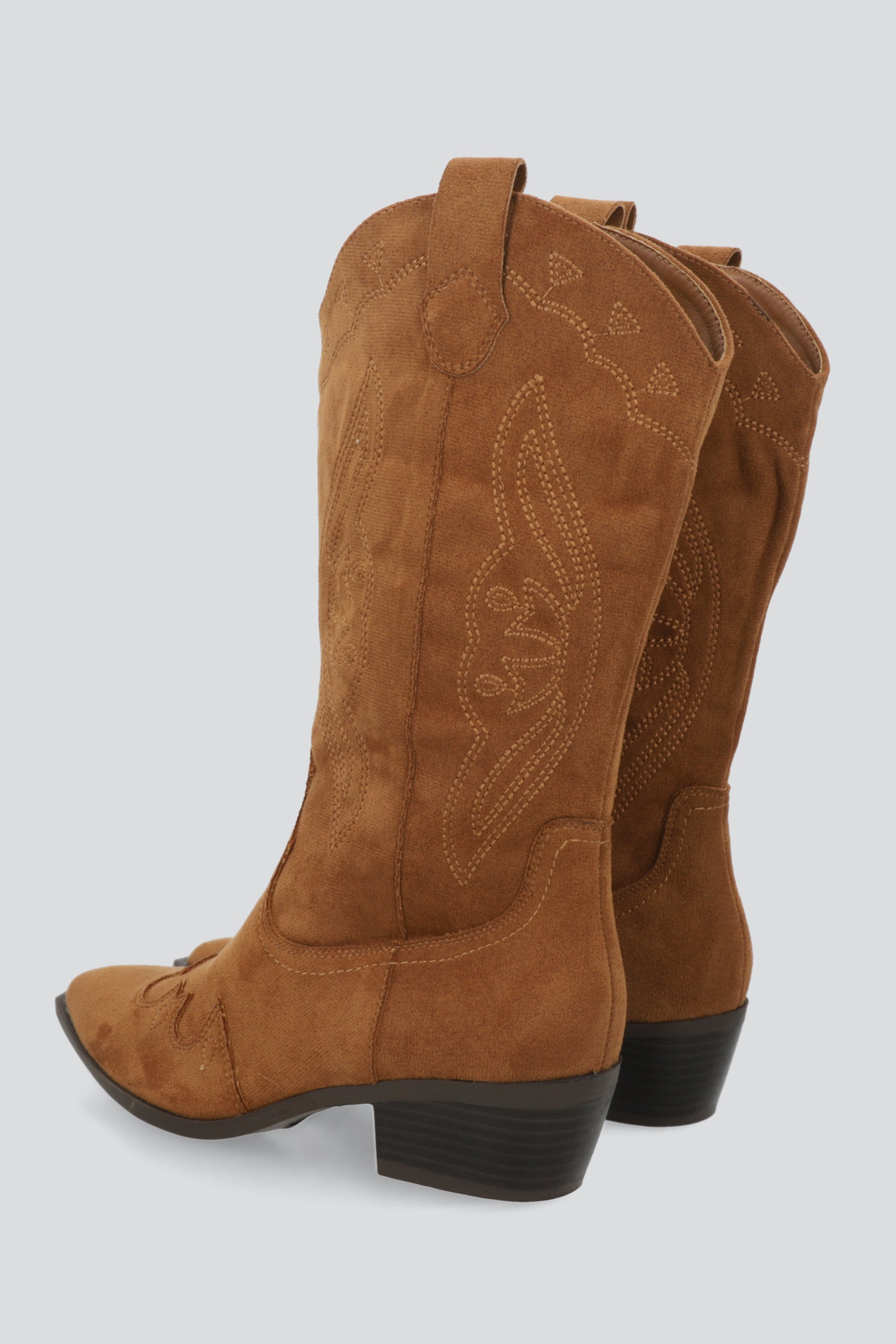 Bota vaquera bordada gamucina TAUPE