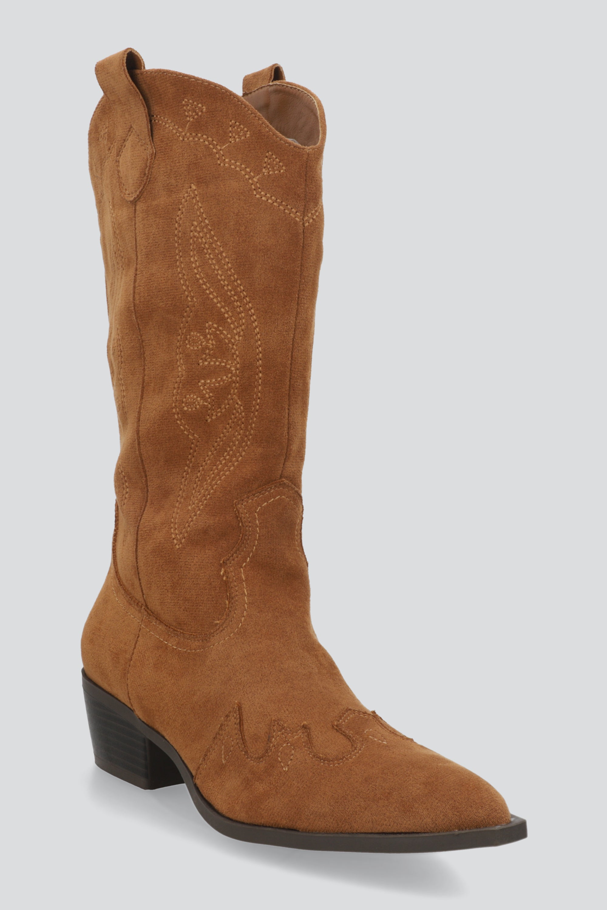Bota vaquera bordada gamucina TAUPE