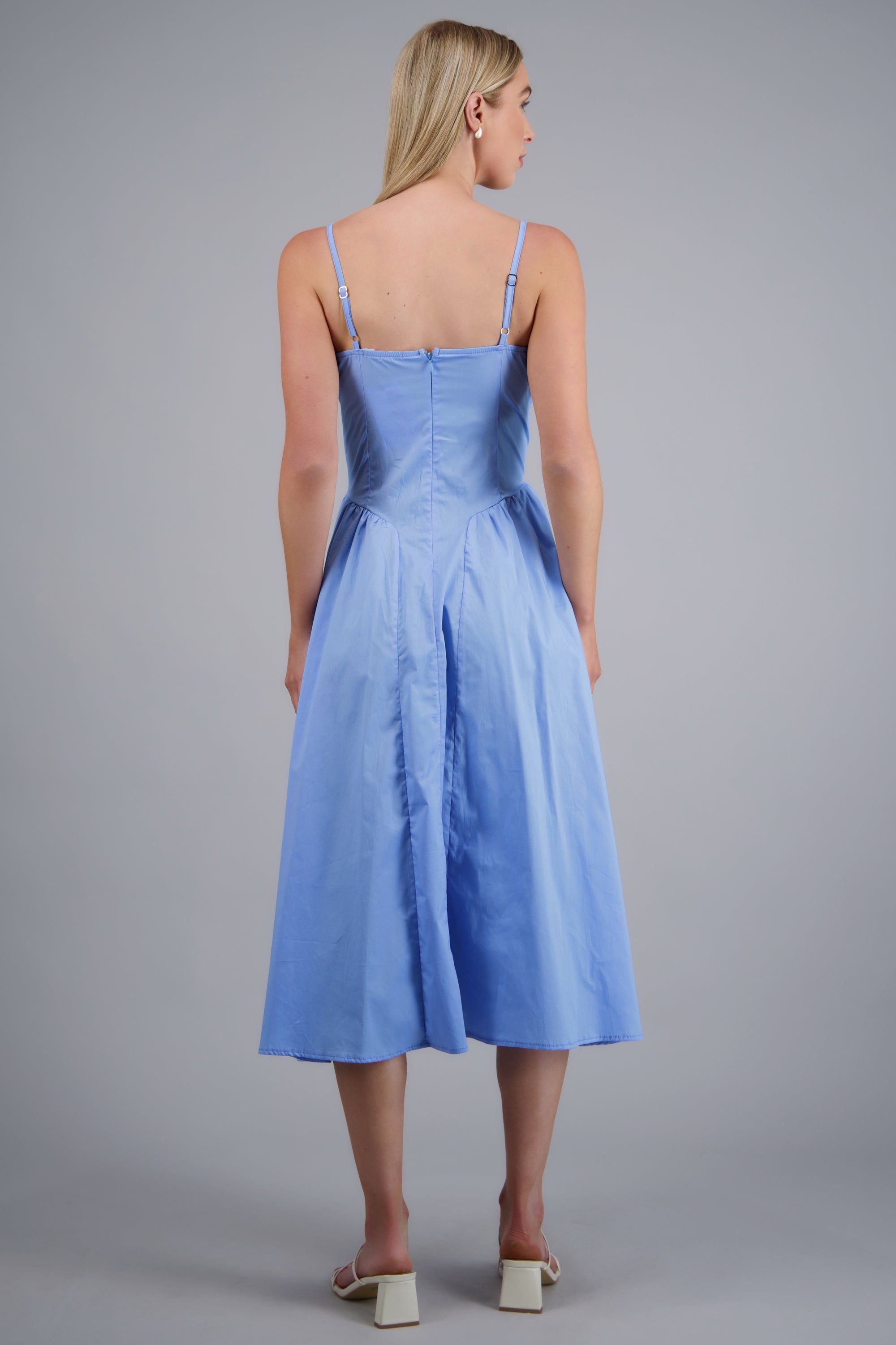 Vestido largo tirantes AZUL PASTEL