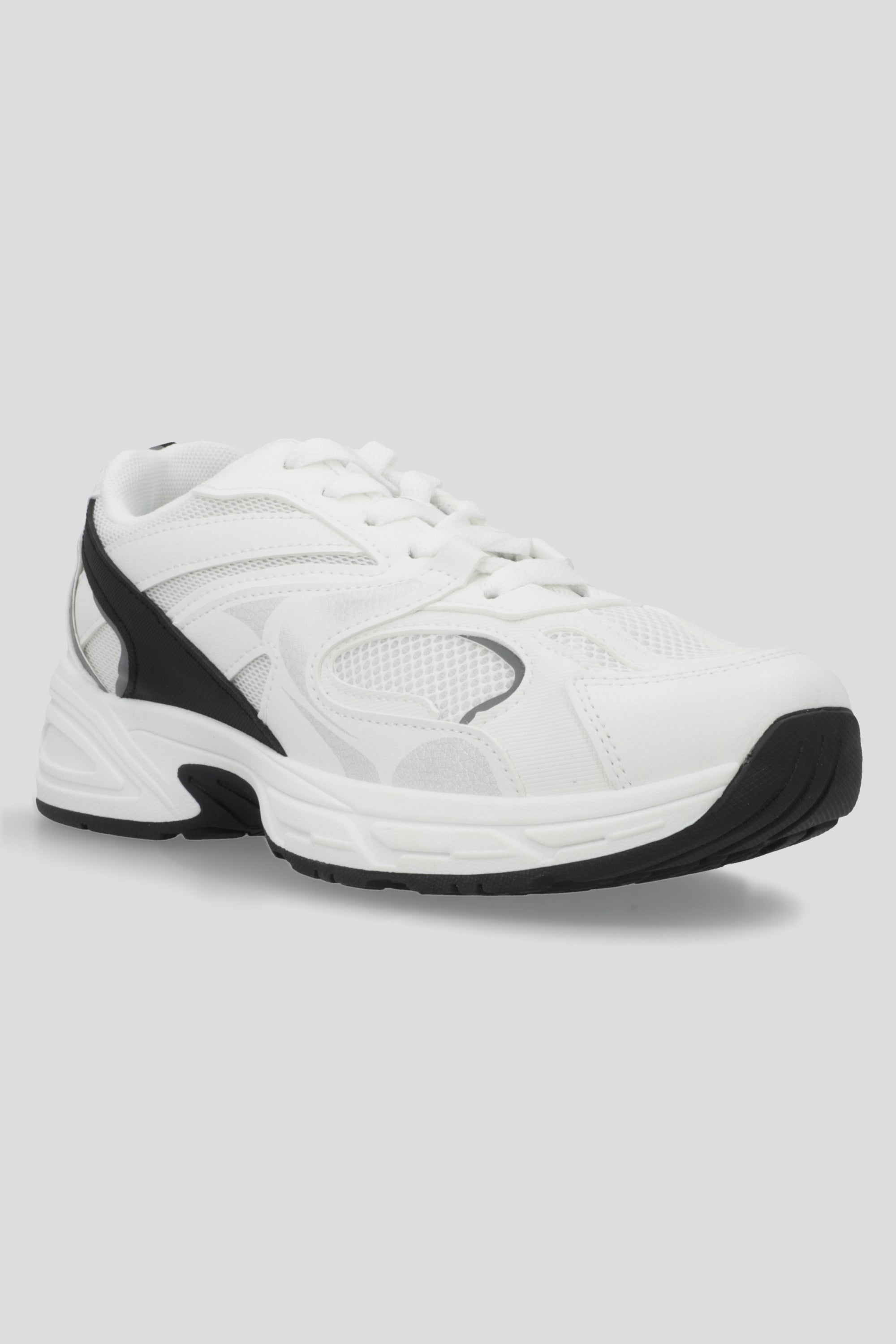 Tenis runner plataforma lineas contraste BLANCO