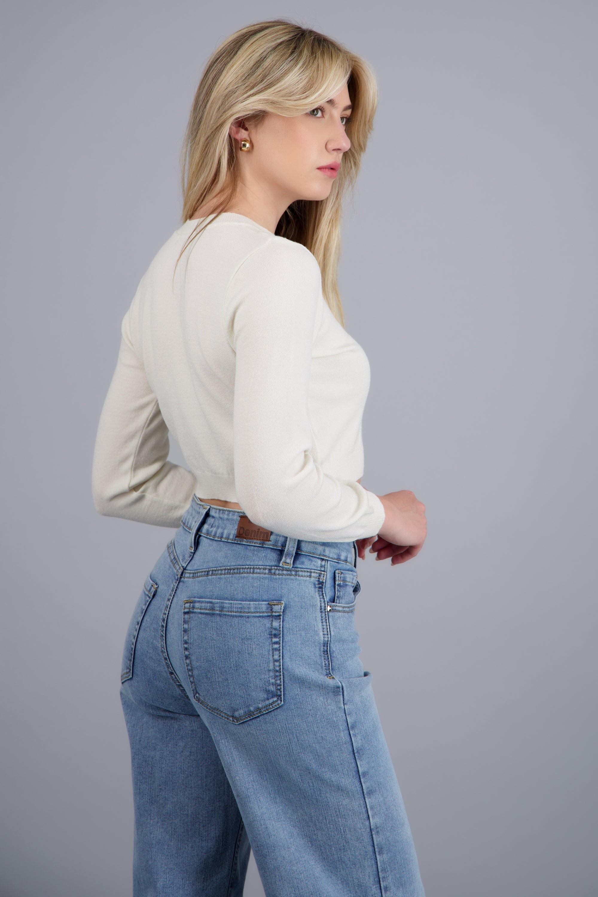 Cardigan básico ligero HUESO