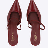 Tacon pointy liso sling back