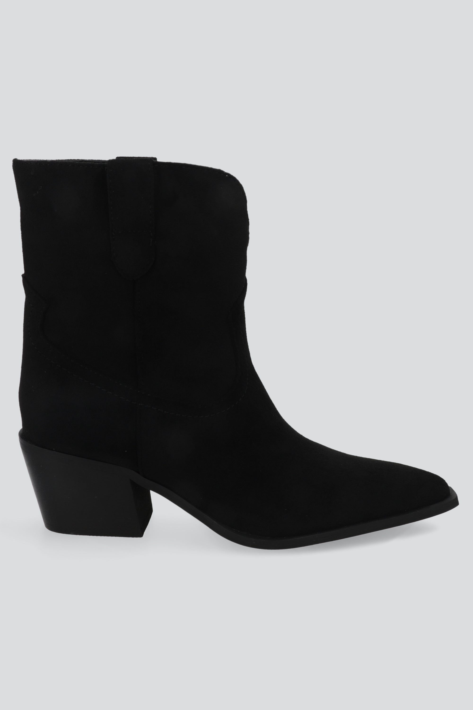 Botin vaquero ancho gamucina NEGRO