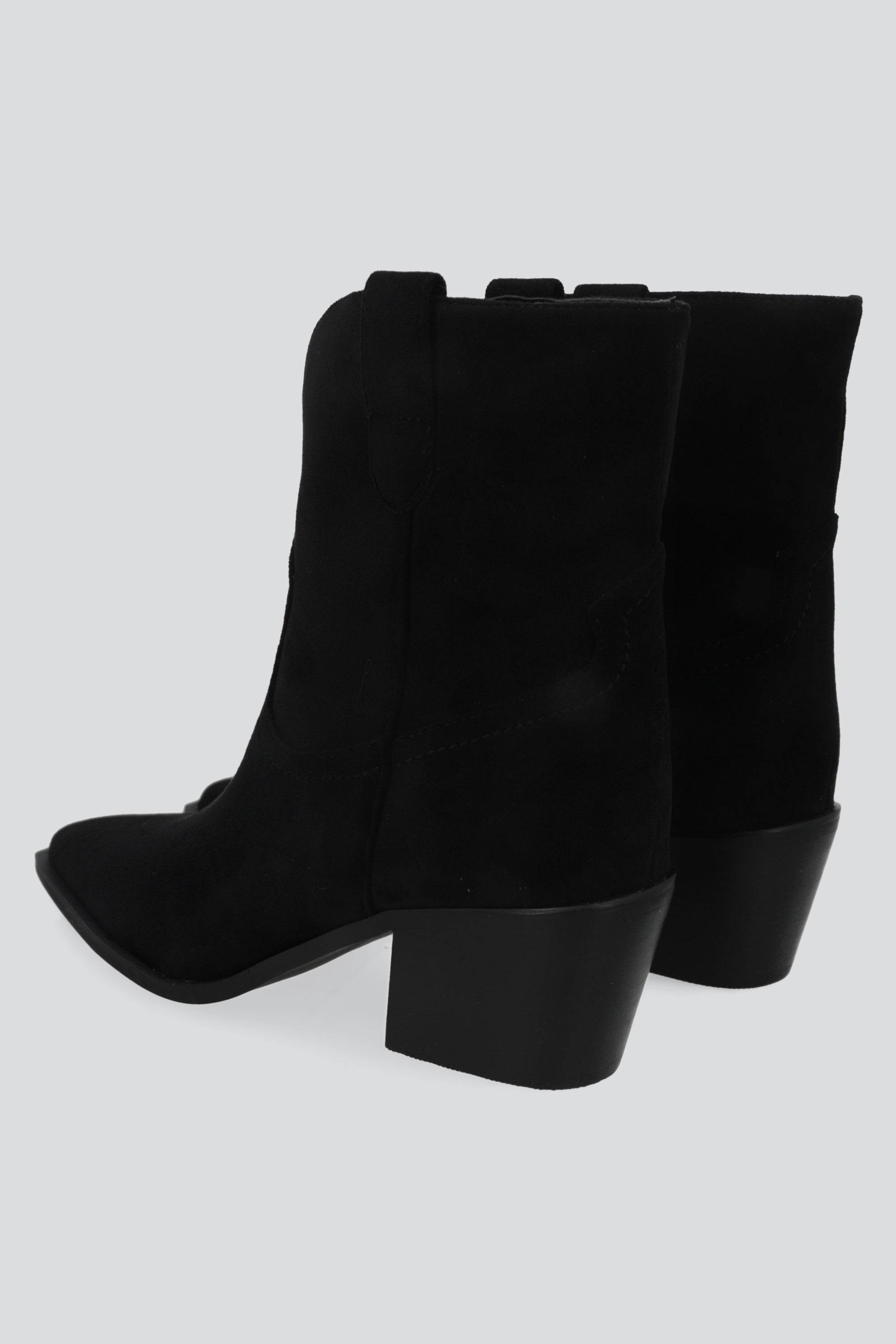 Botin vaquero ancho gamucina NEGRO