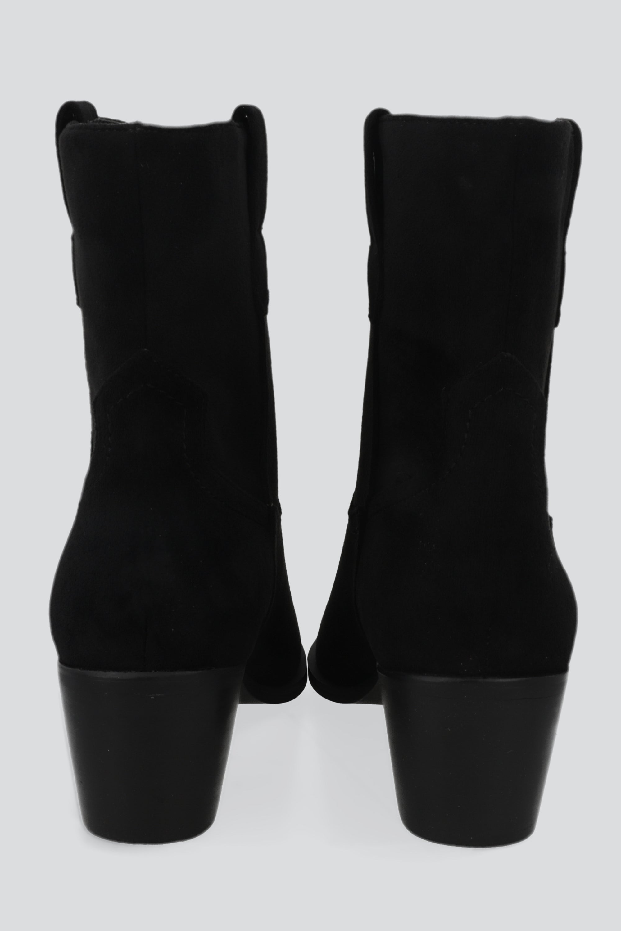 Botin vaquero ancho gamucina NEGRO
