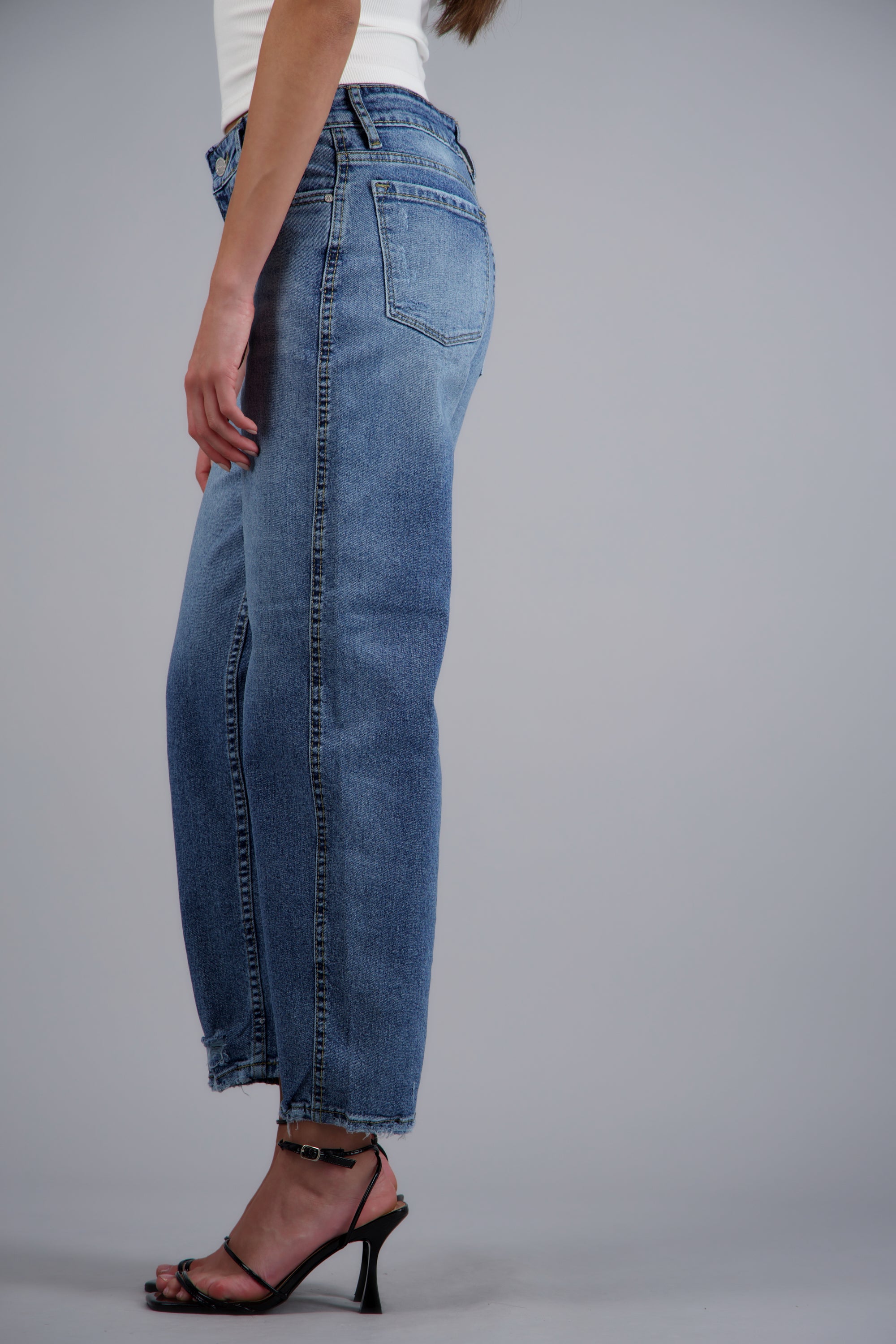 Jeans barrel mid rise MEDIUM WASH