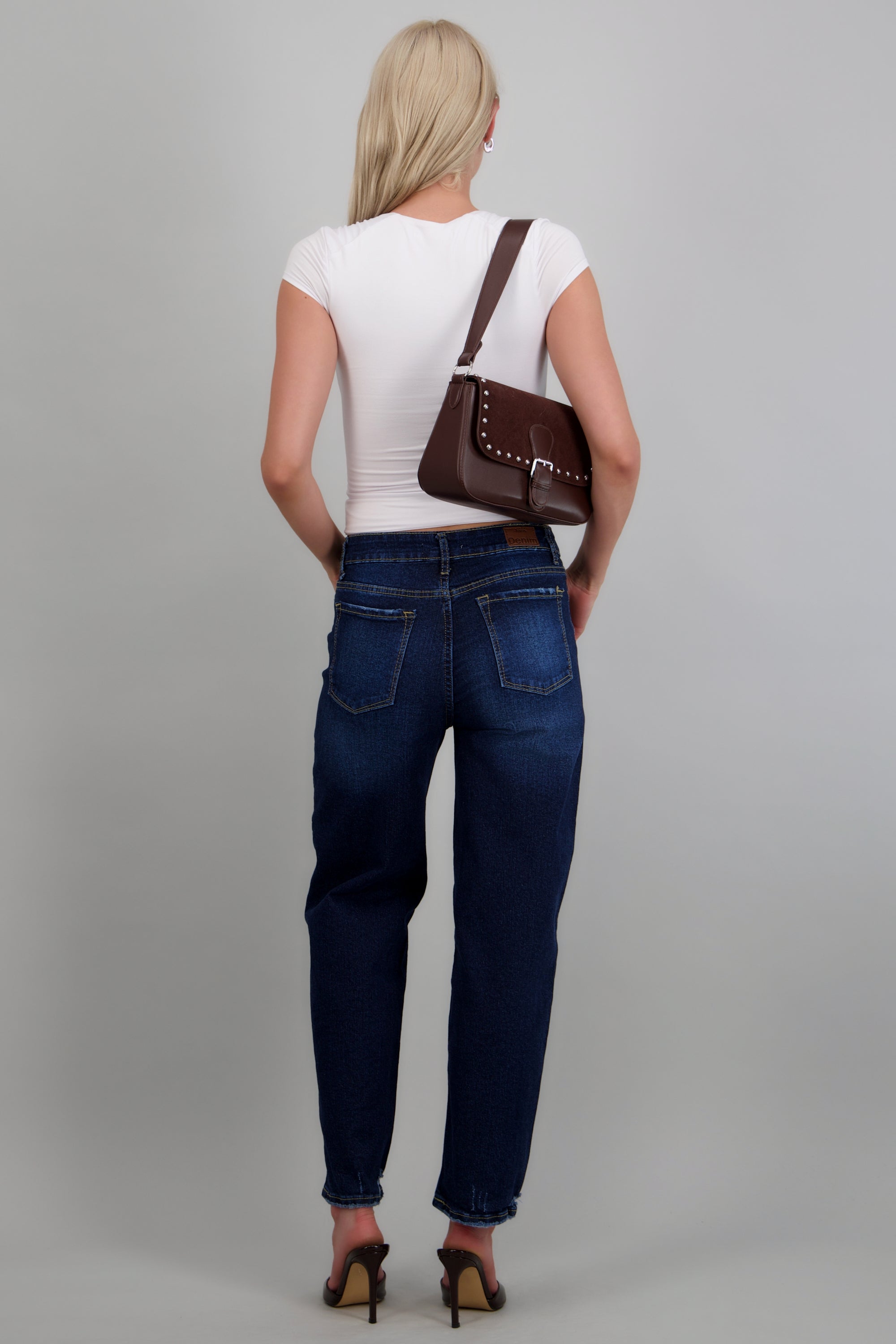 Jeans barrel mid rise INDIGO