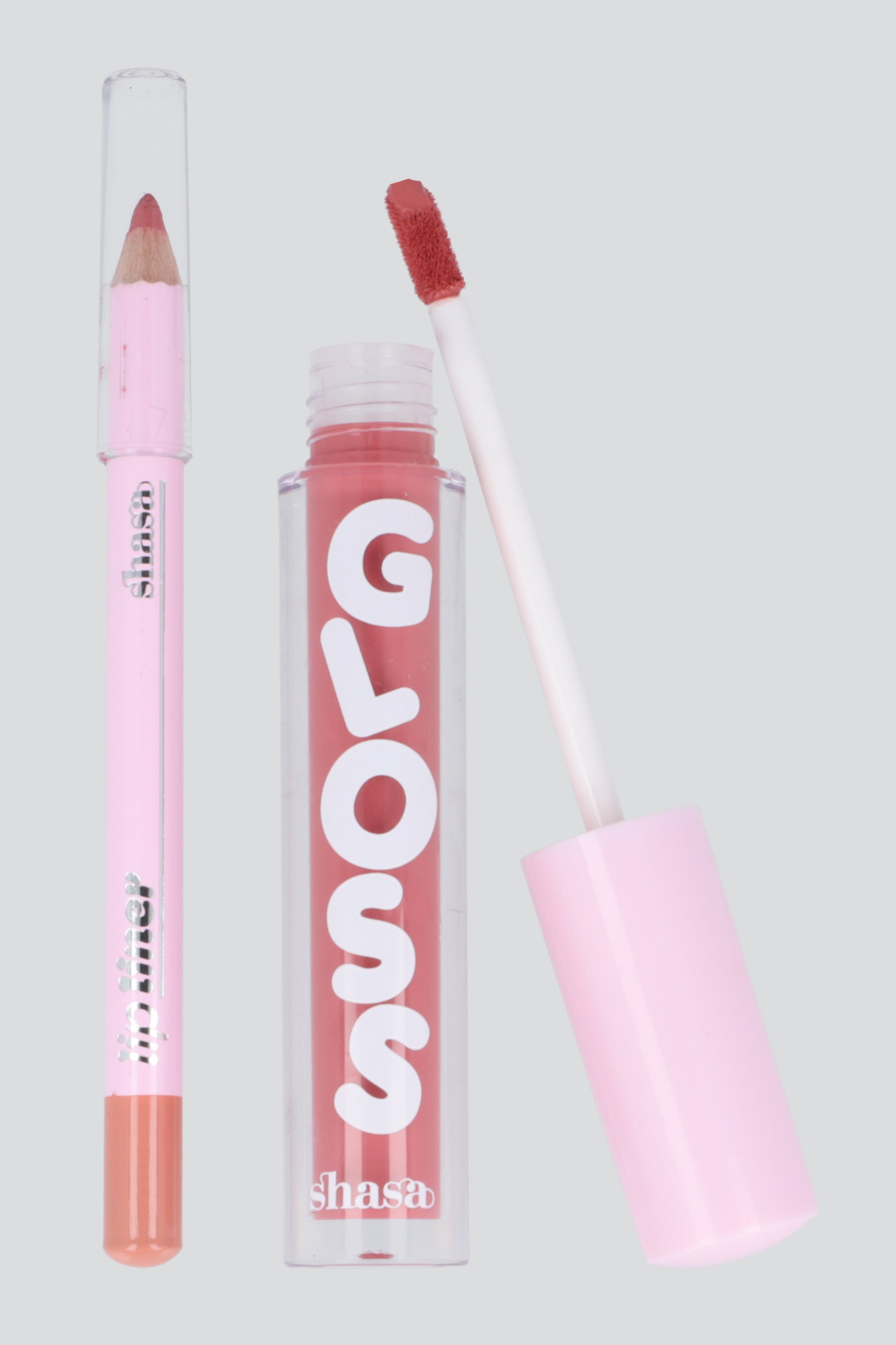 Set lip gloss y lip liner NUDE