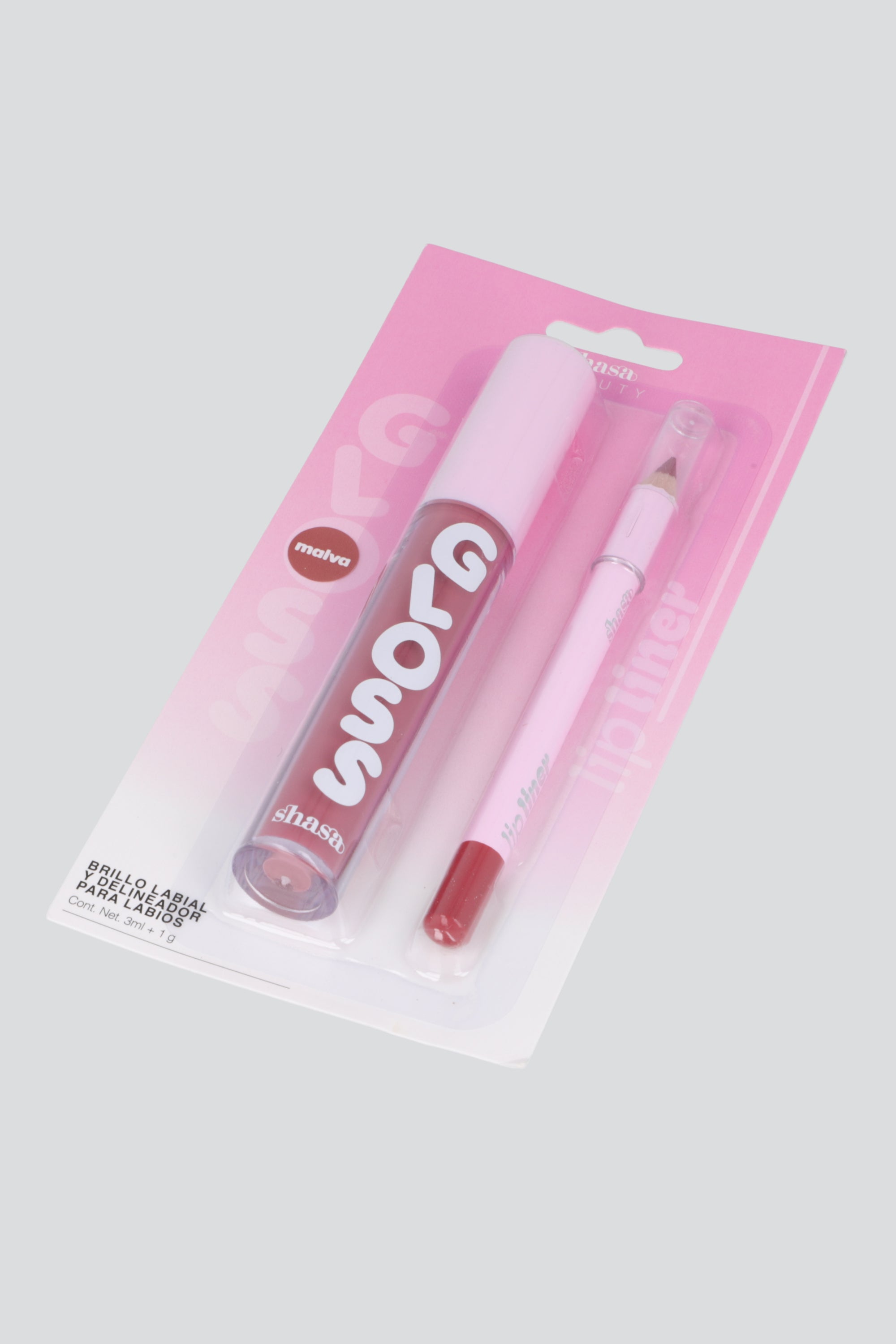 Set lip gloss y lip liner MALVA