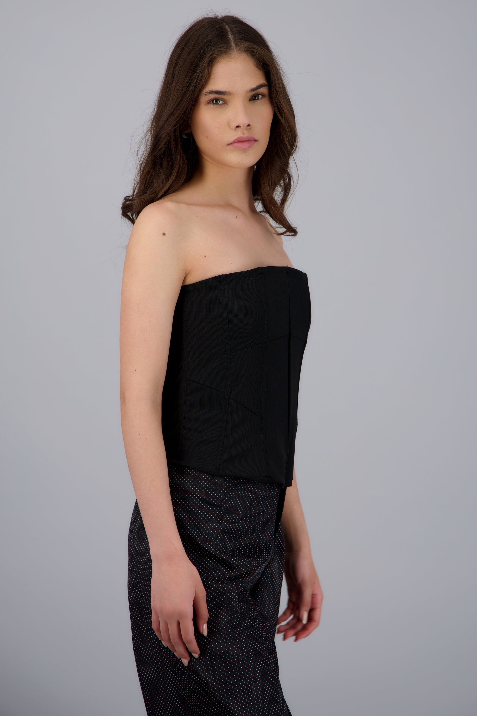 Corset strapless liso NEGRO