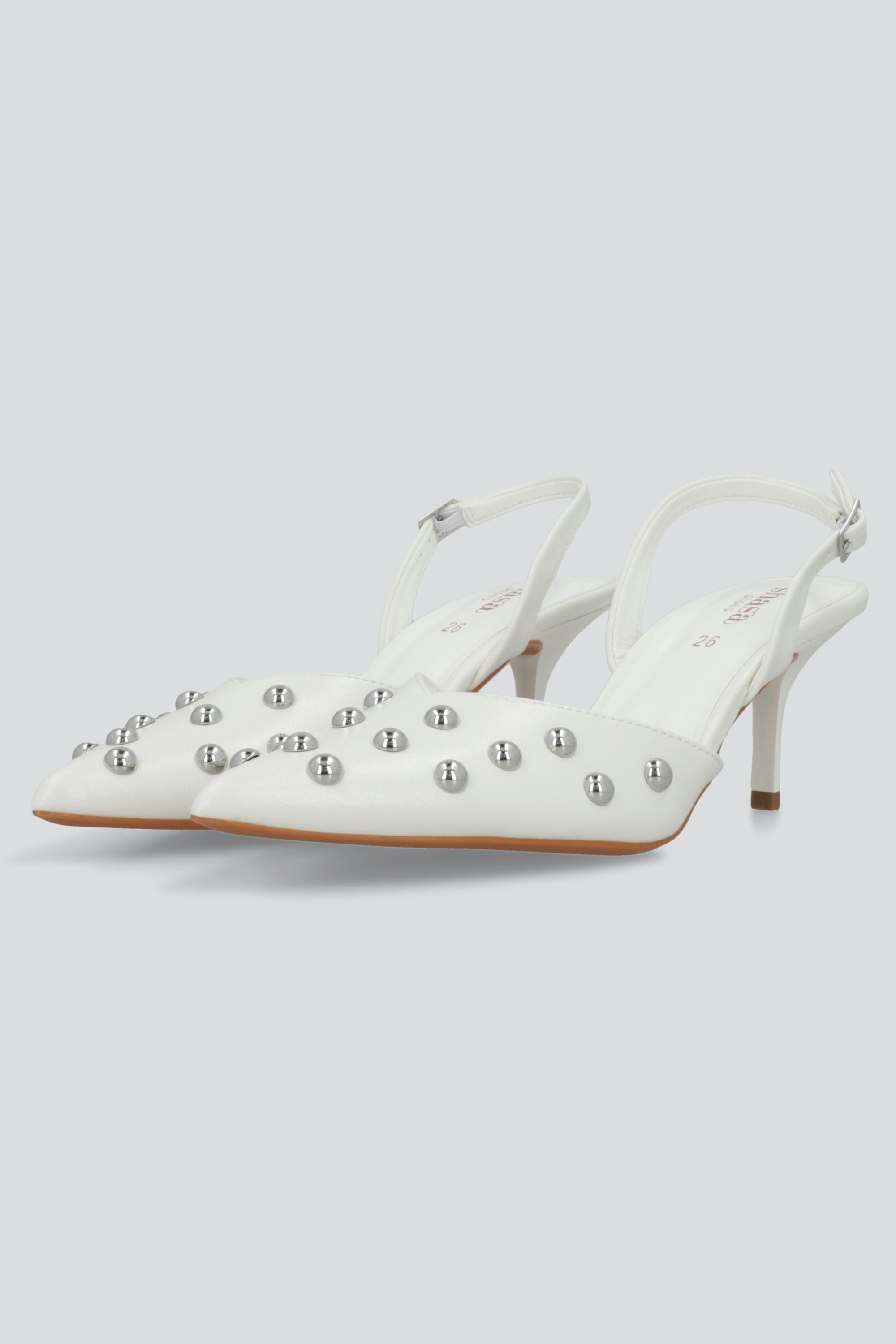 Tacon pointy sling back studs BLANCO