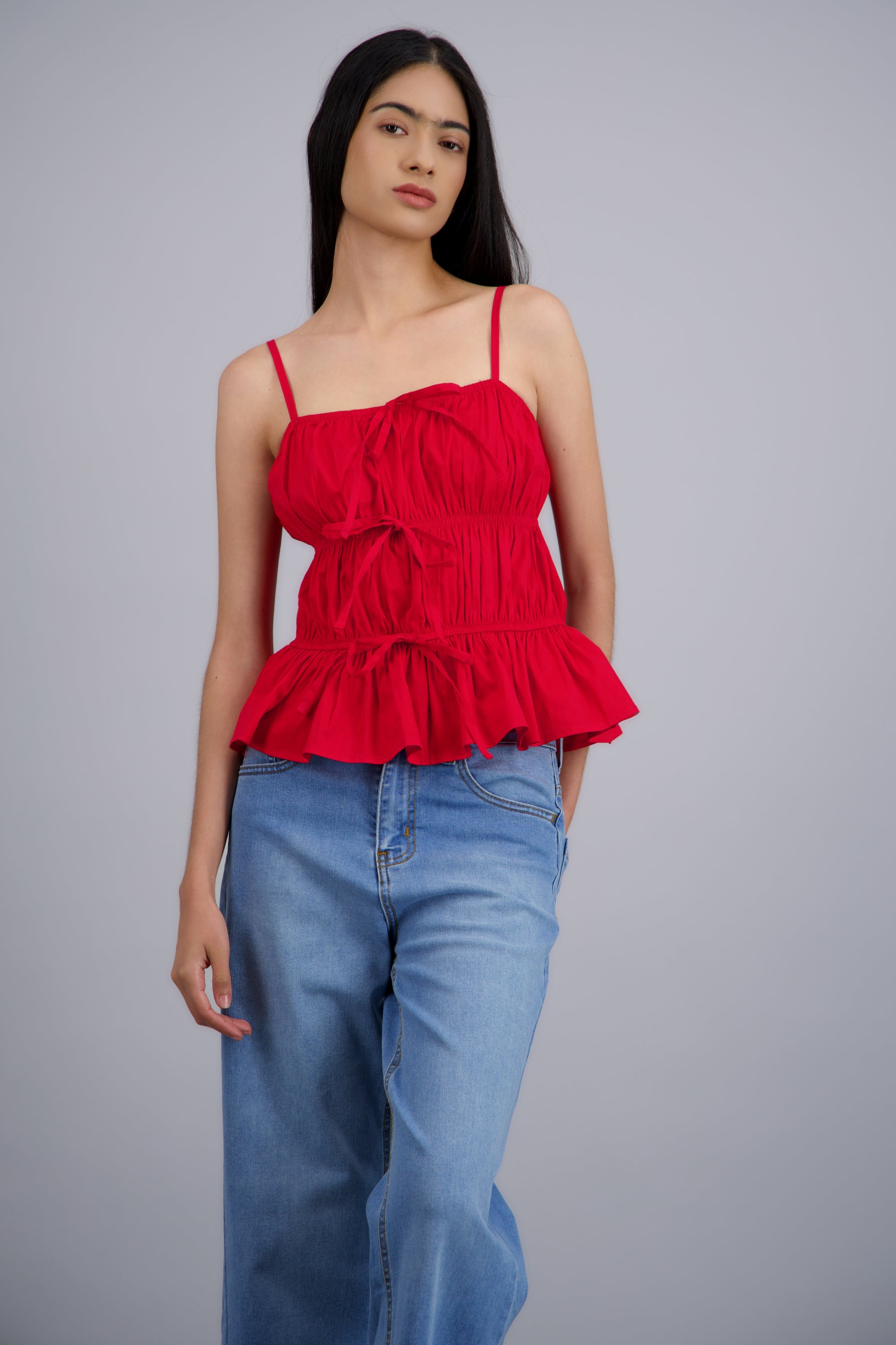 Top tirantes detalle jaretas ROJO