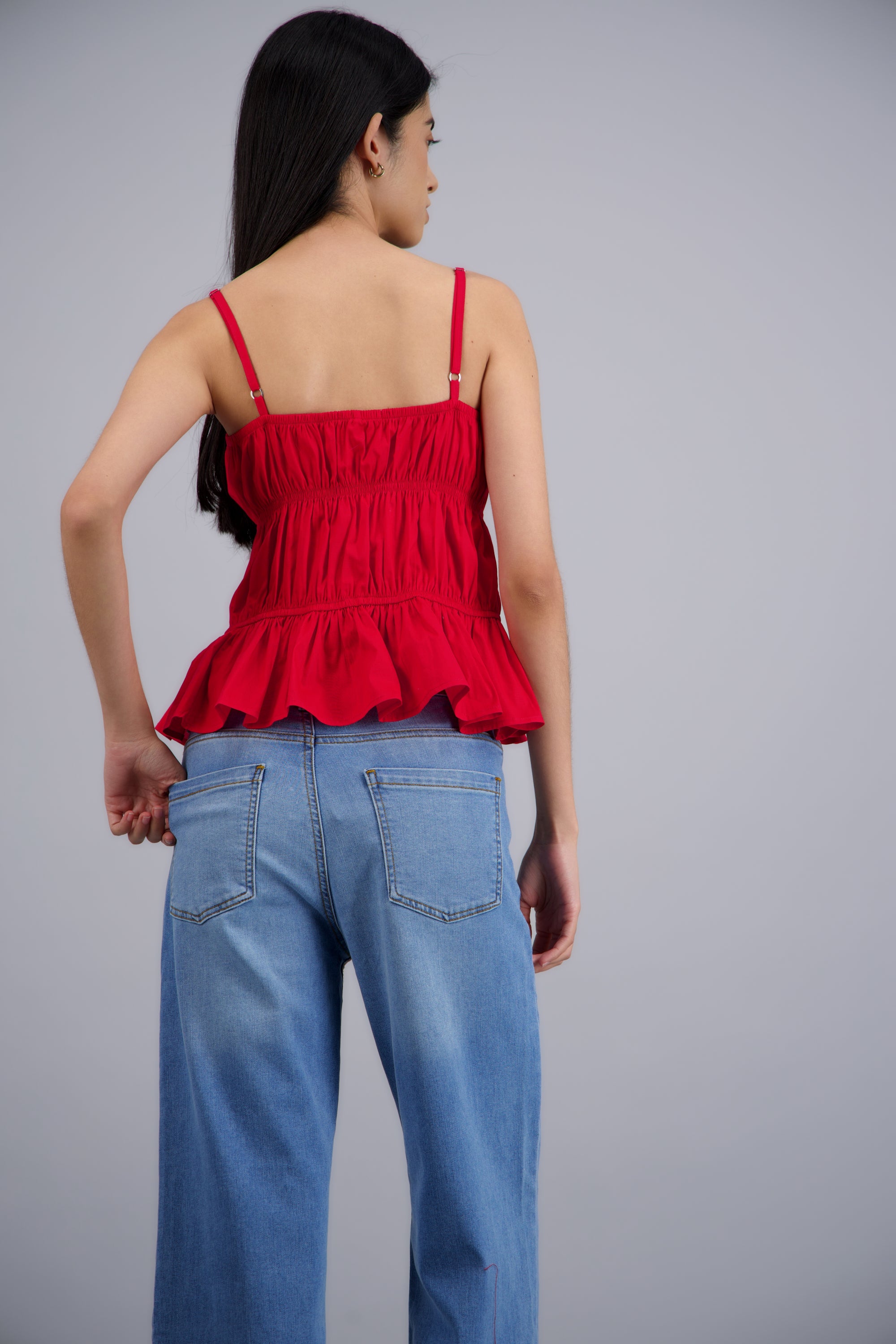 Top tirantes detalle jaretas ROJO
