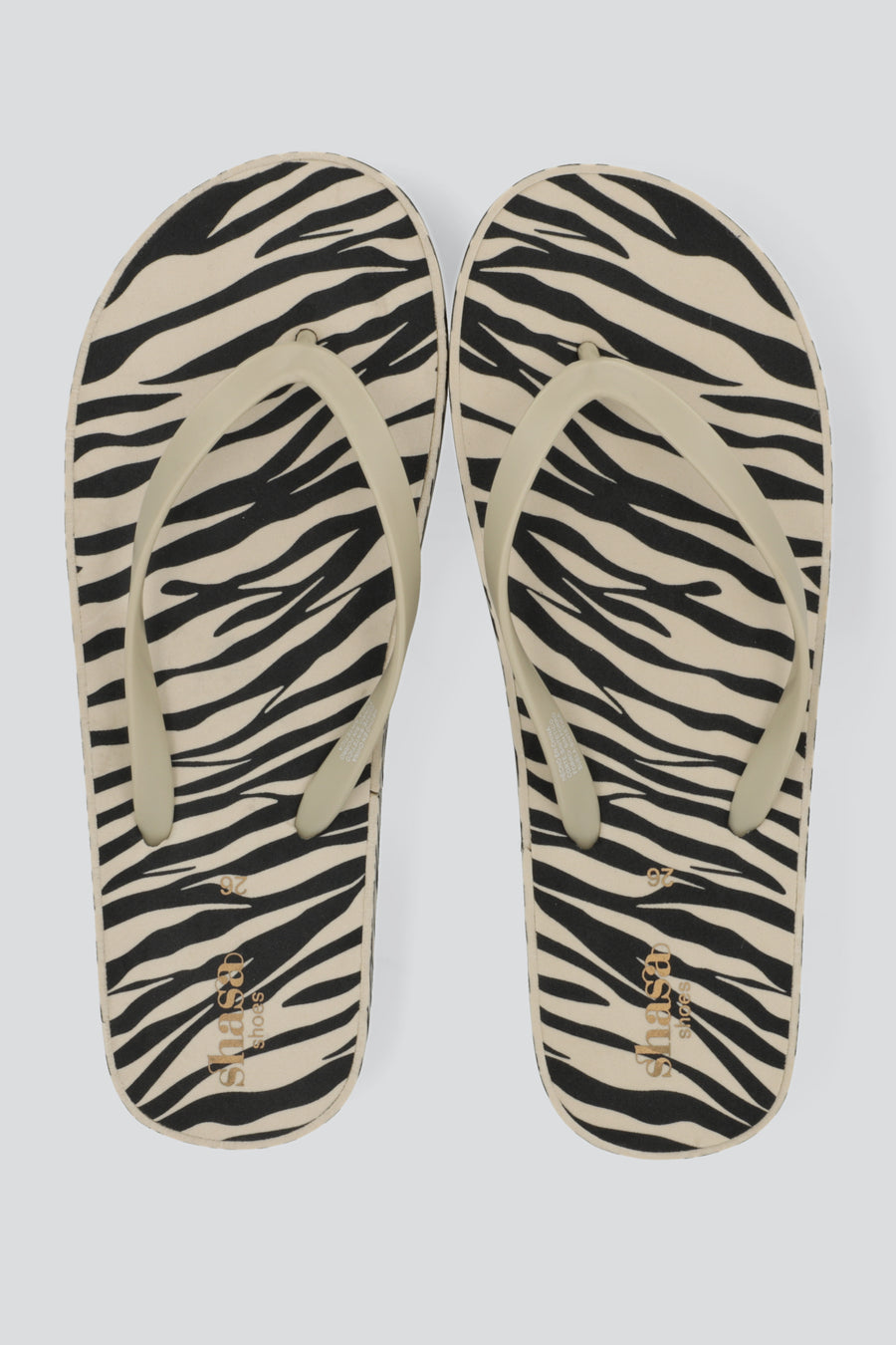Flip flop plataforma estampado zebra
