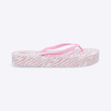 Flip flop plataforma estampado zebra