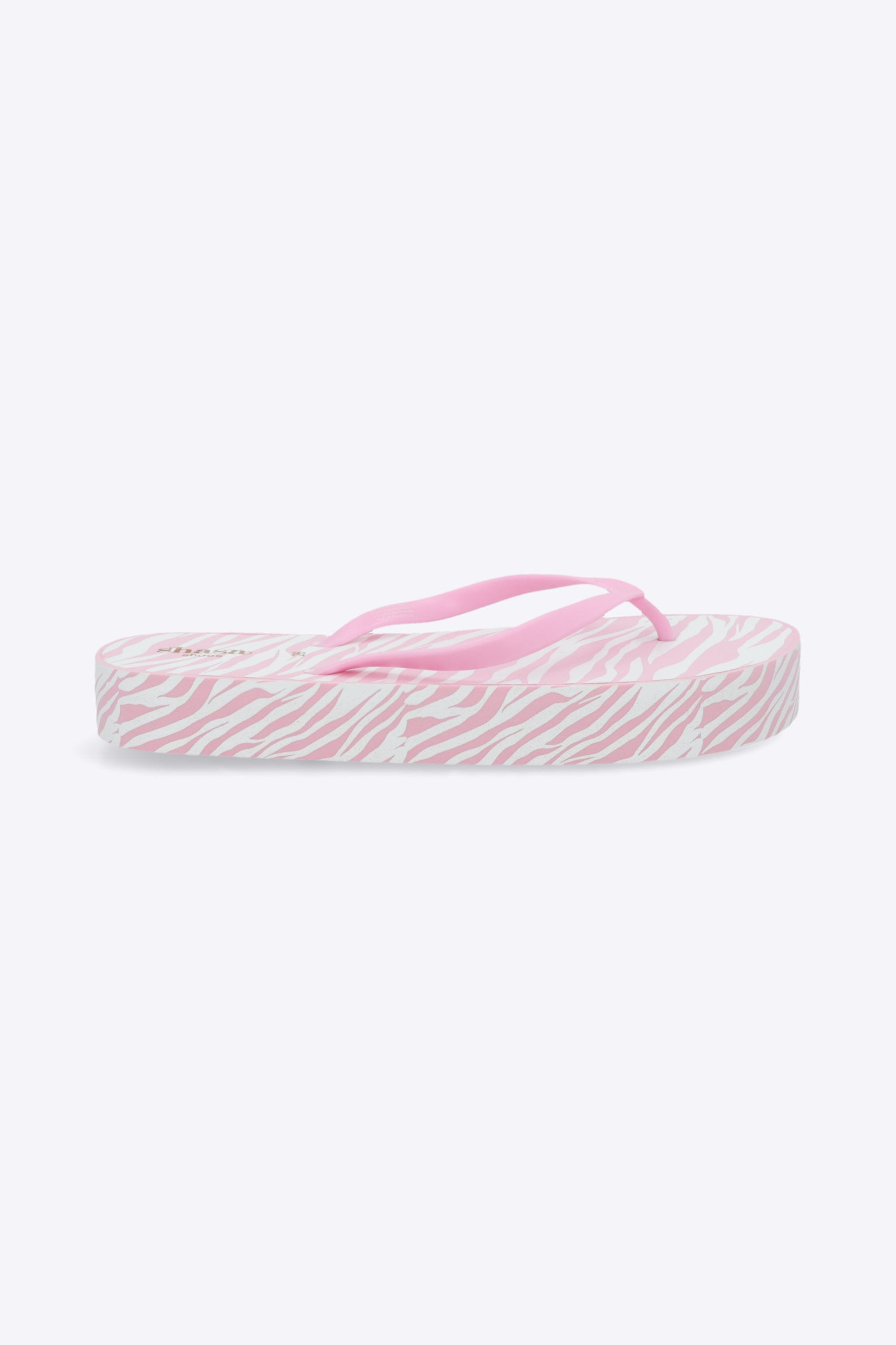 Flip flop plataforma estampado zebra