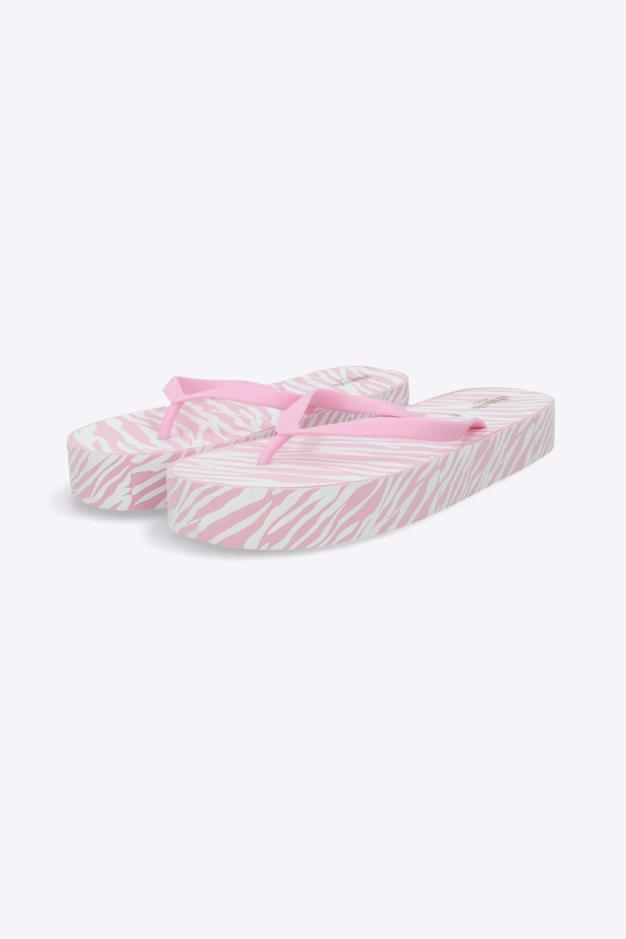 Flip flop plataforma estampado zebra