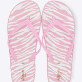 Flip flop plataforma estampado zebra
