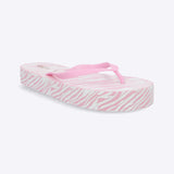 Flip flop plataforma estampado zebra