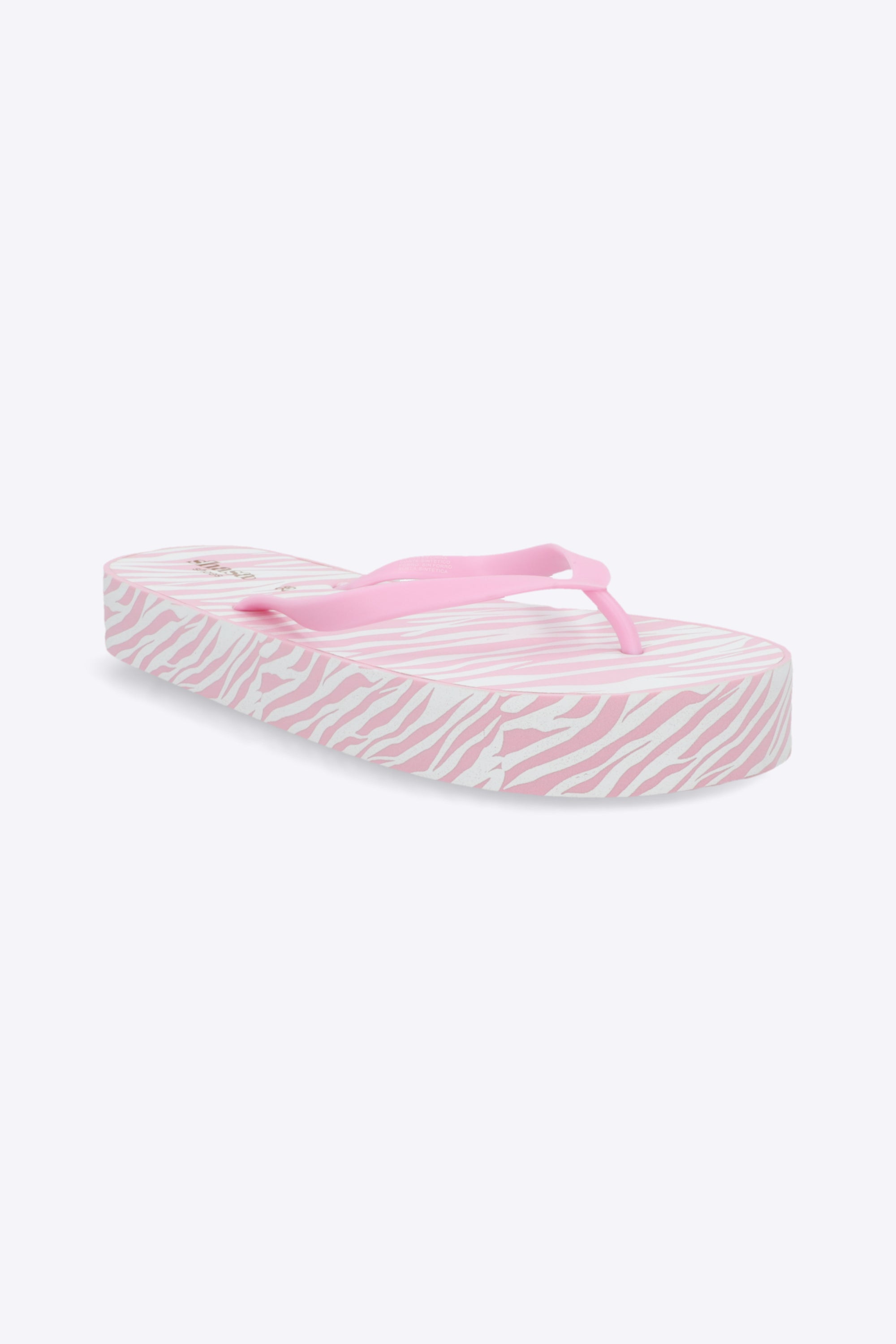 Flip flop plataforma estampado zebra