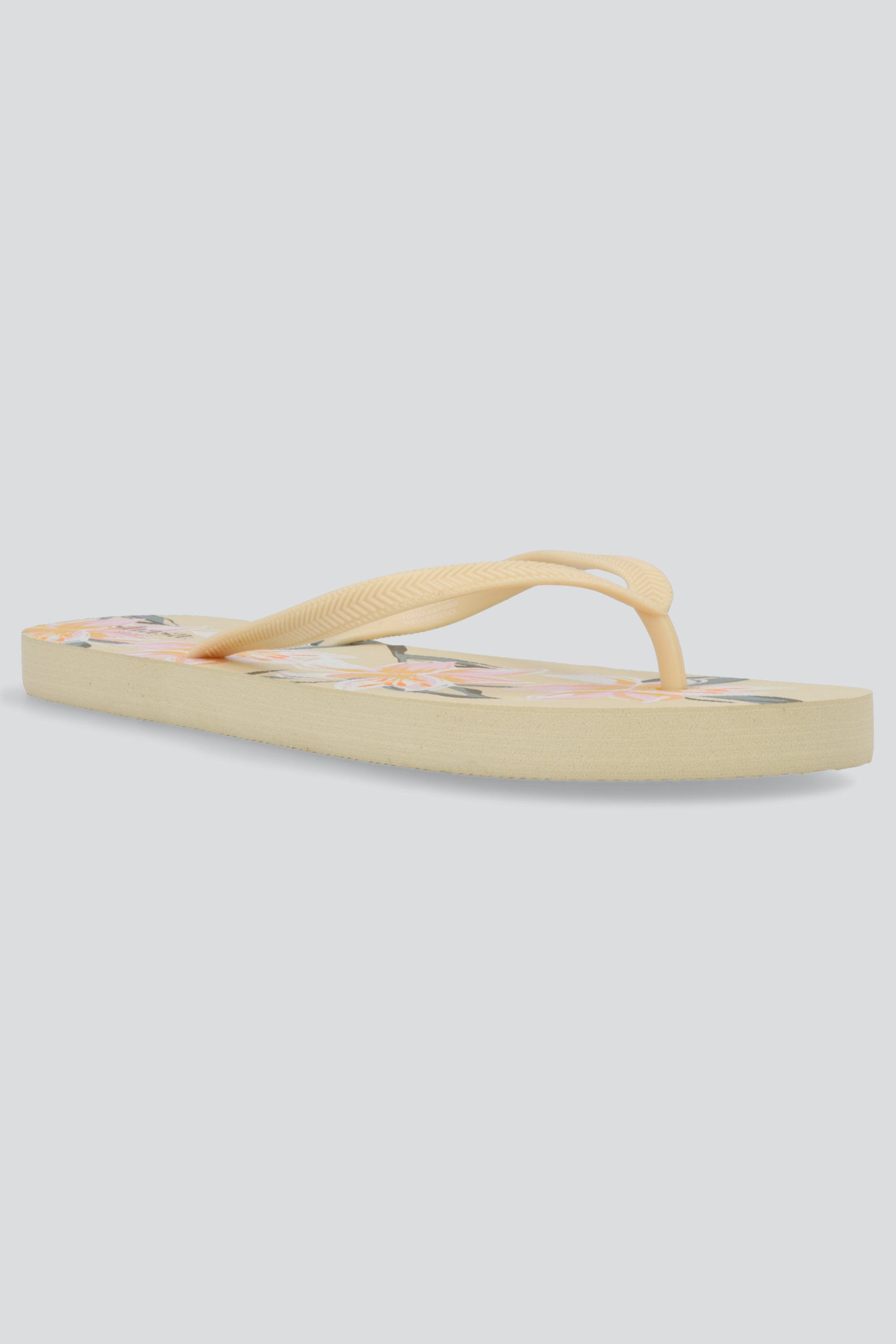 Flip flop estampado floral BEIGE