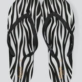 Flip flop chinela brillos estampado zebra