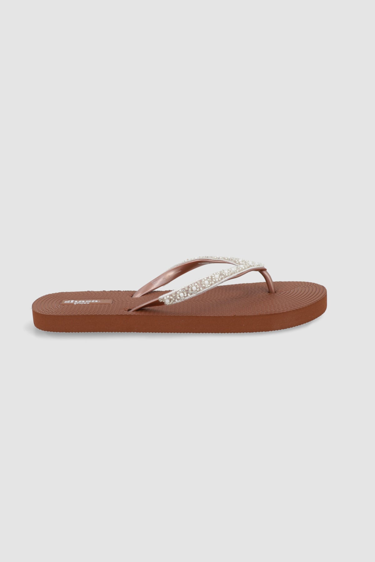 Flip flop chinela piedras textura CHOCOLATE