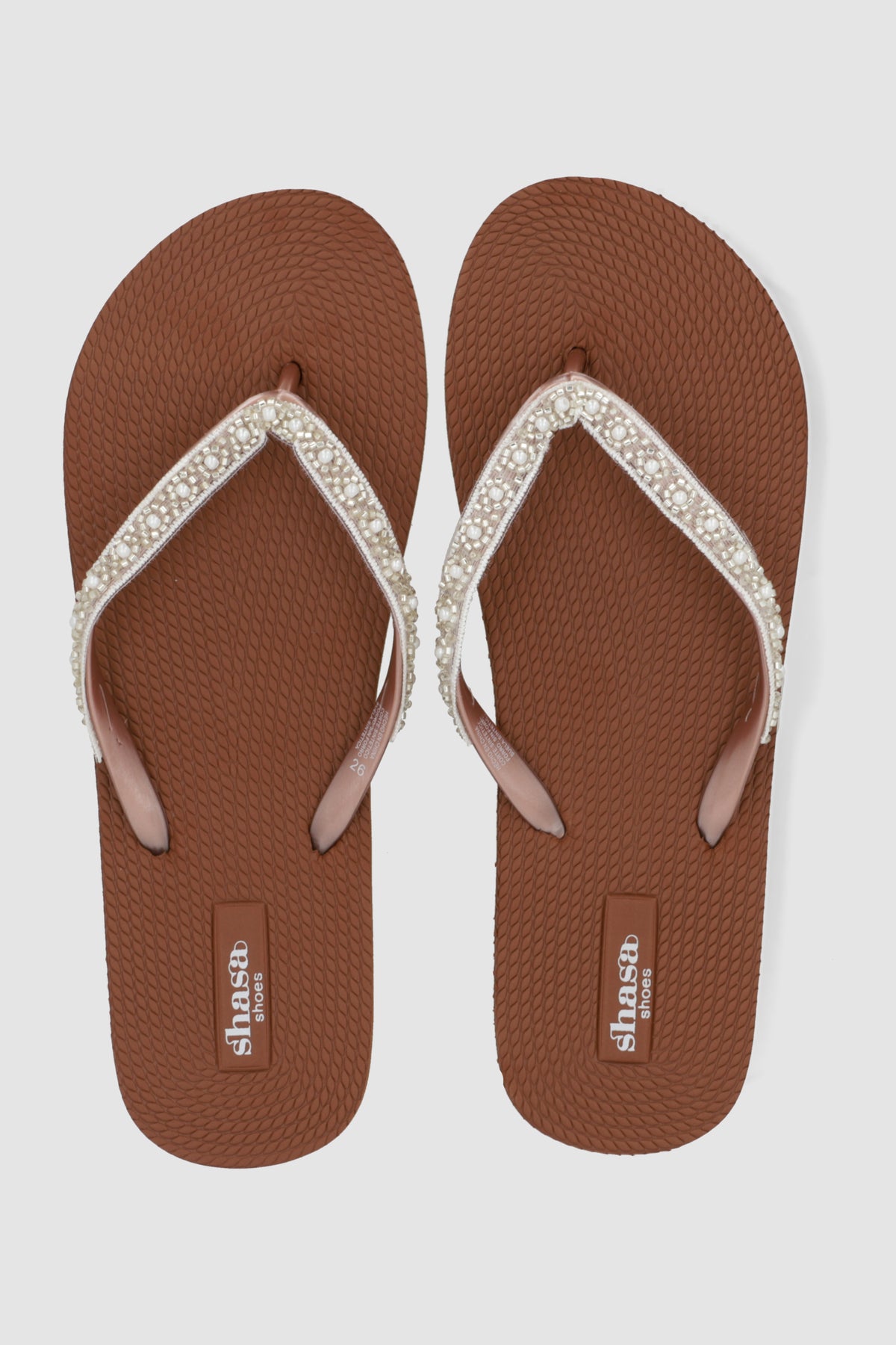 Flip flop chinela piedras textura CHOCOLATE