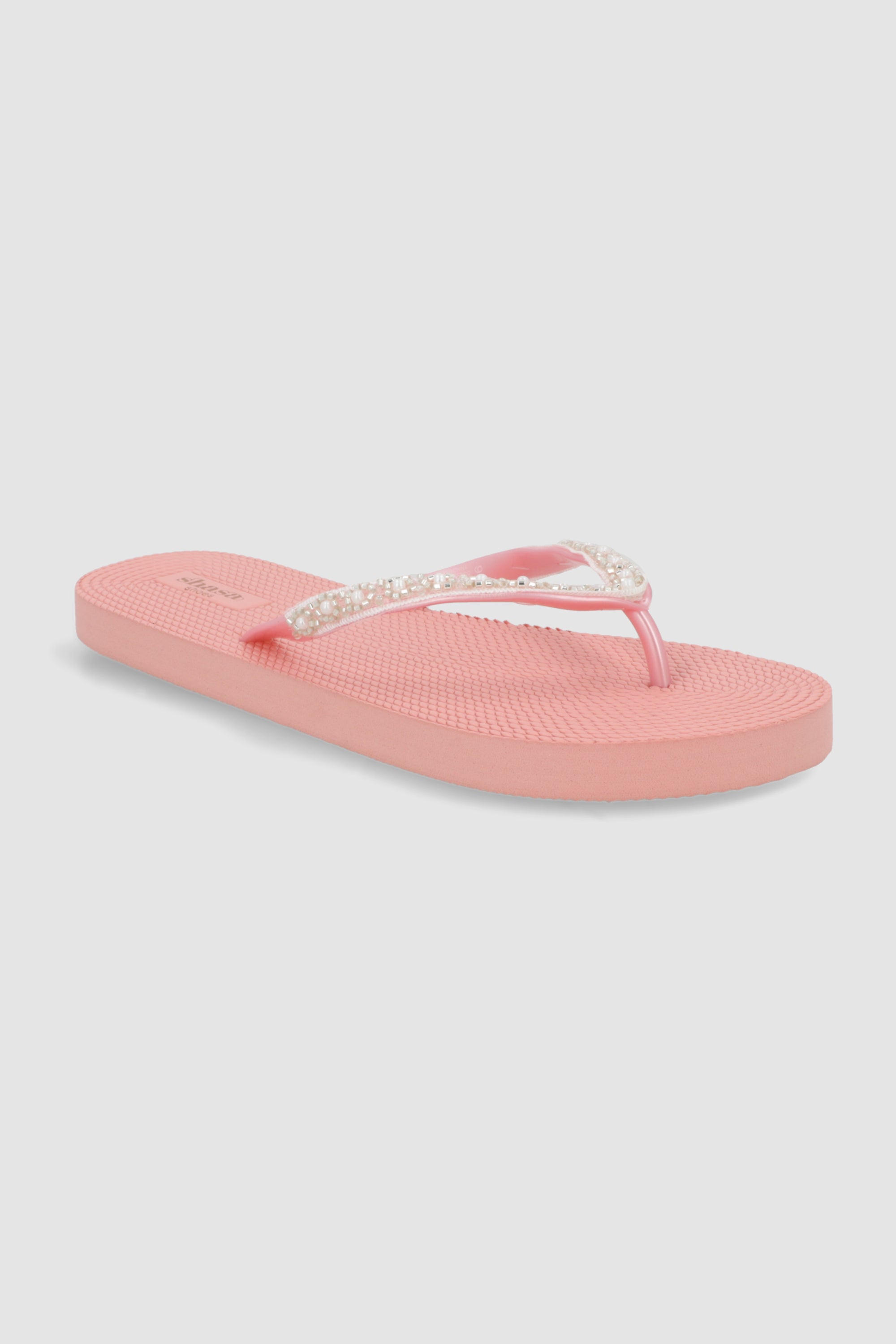 Flip flop chinela piedras textura BLUSH