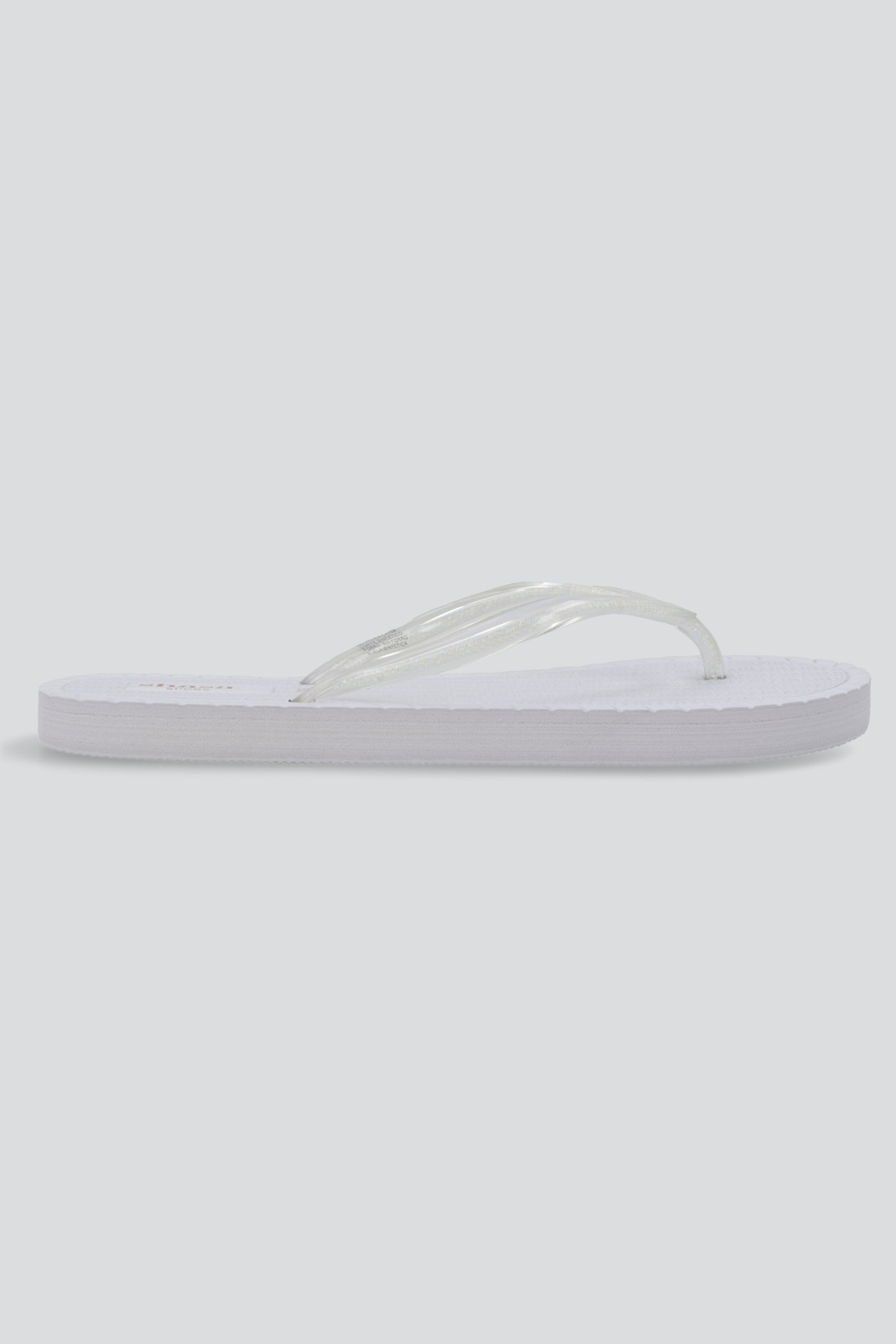 Flip flop chinela cuentas encapsuladas BLANCO
