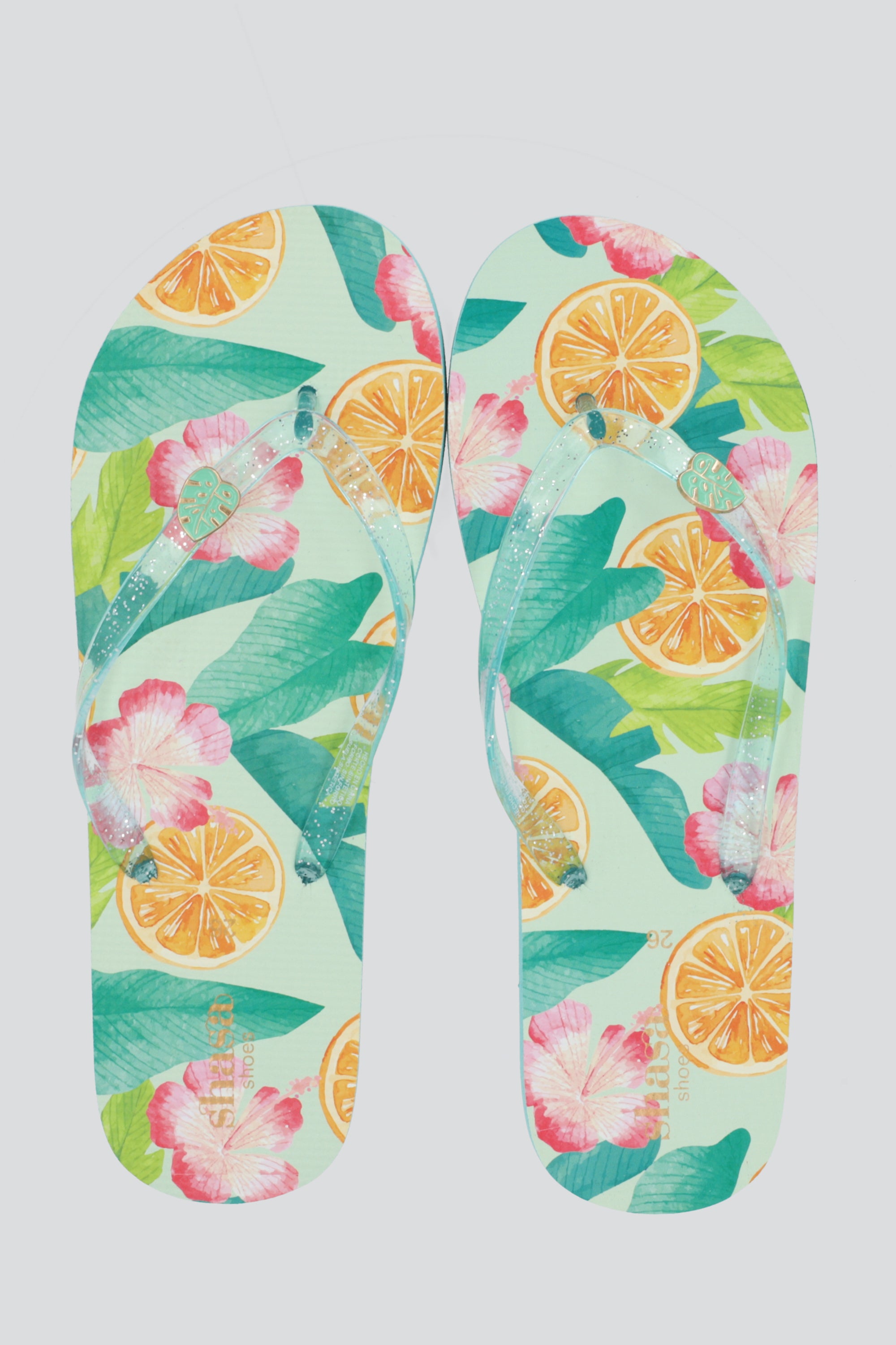 Flip flop estampado tropical VERDE