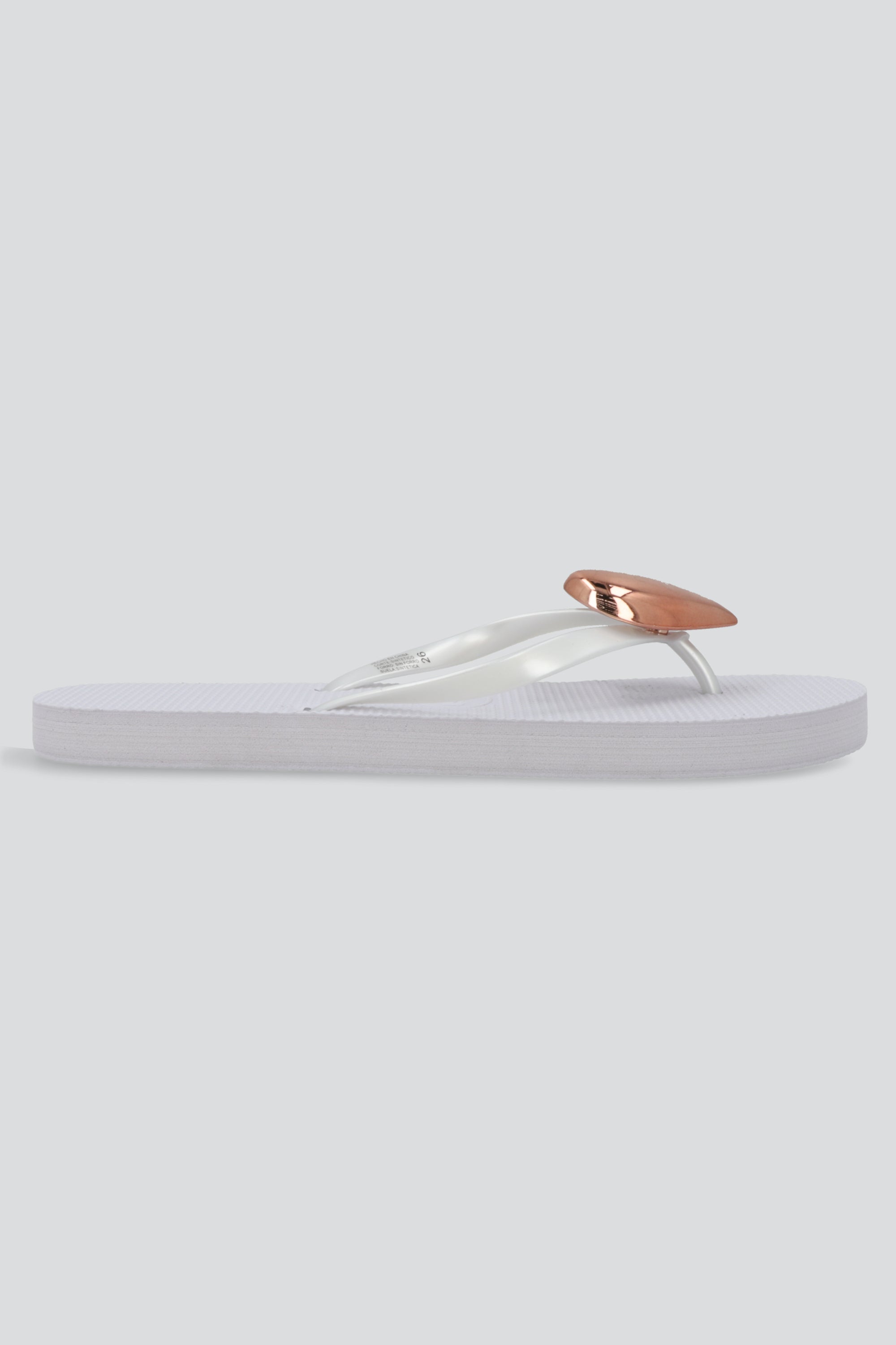 Flip flop corazon metal BLANCO