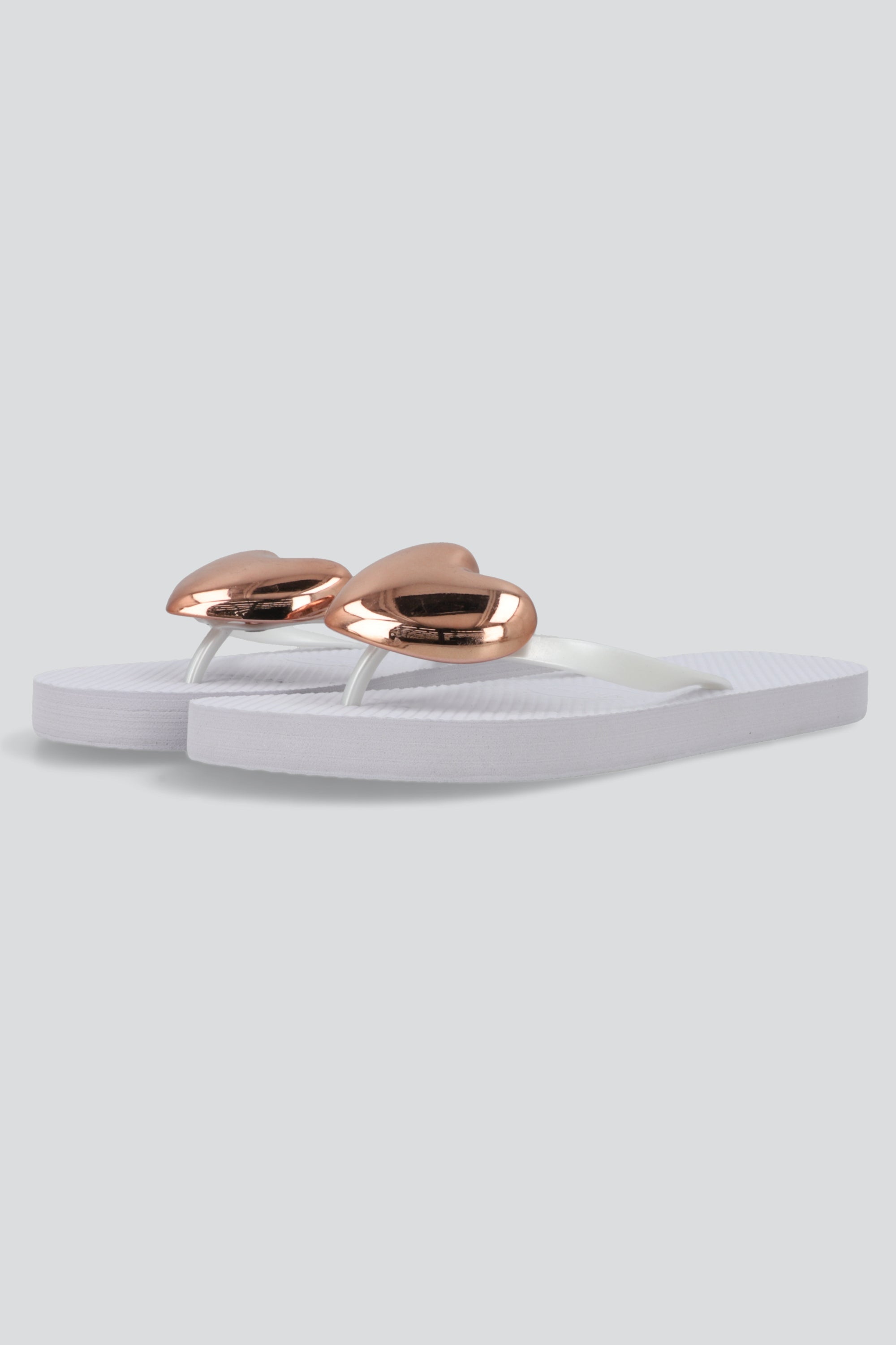 Flip flop corazon metal BLANCO
