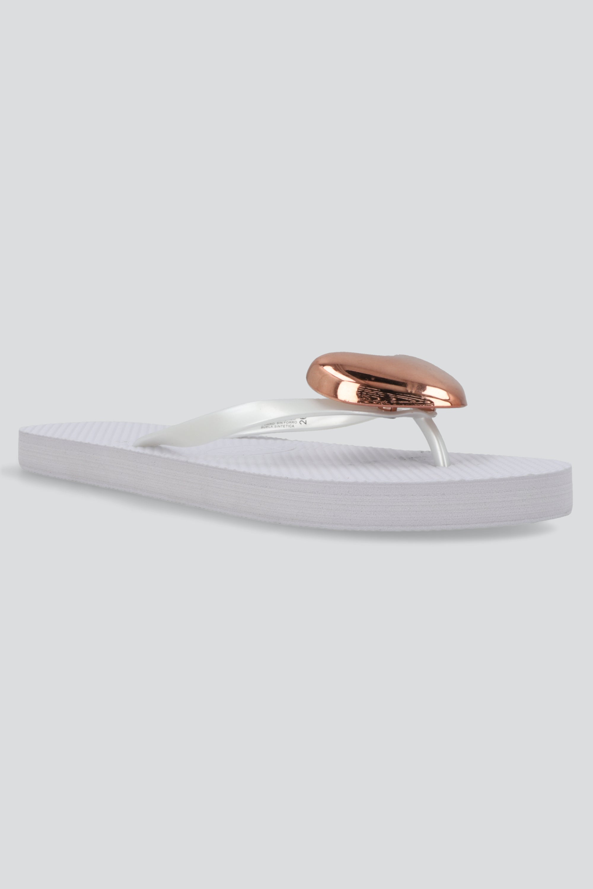 Flip flop corazon metal BLANCO
