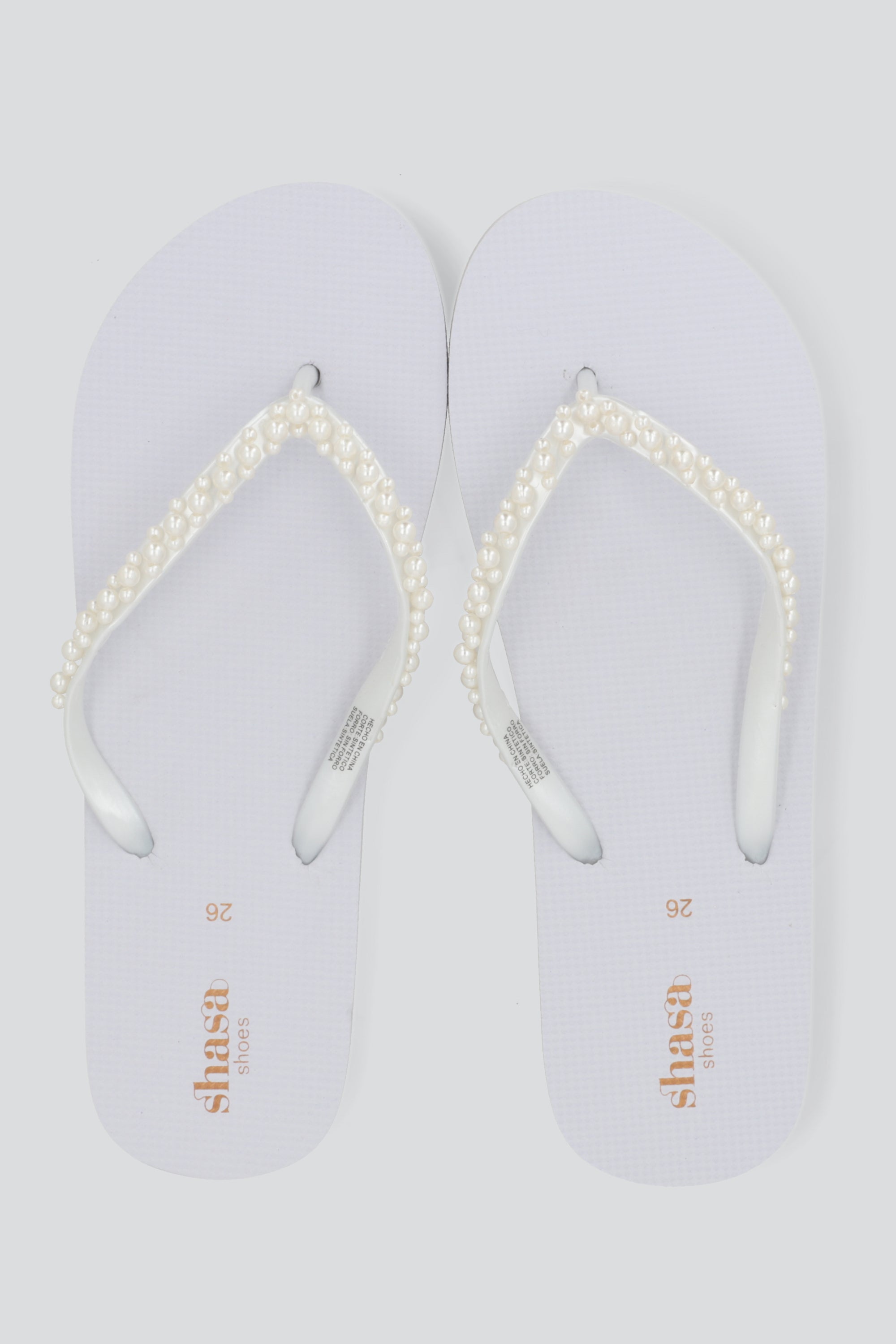 Flip flop chinela perlas BLANCO