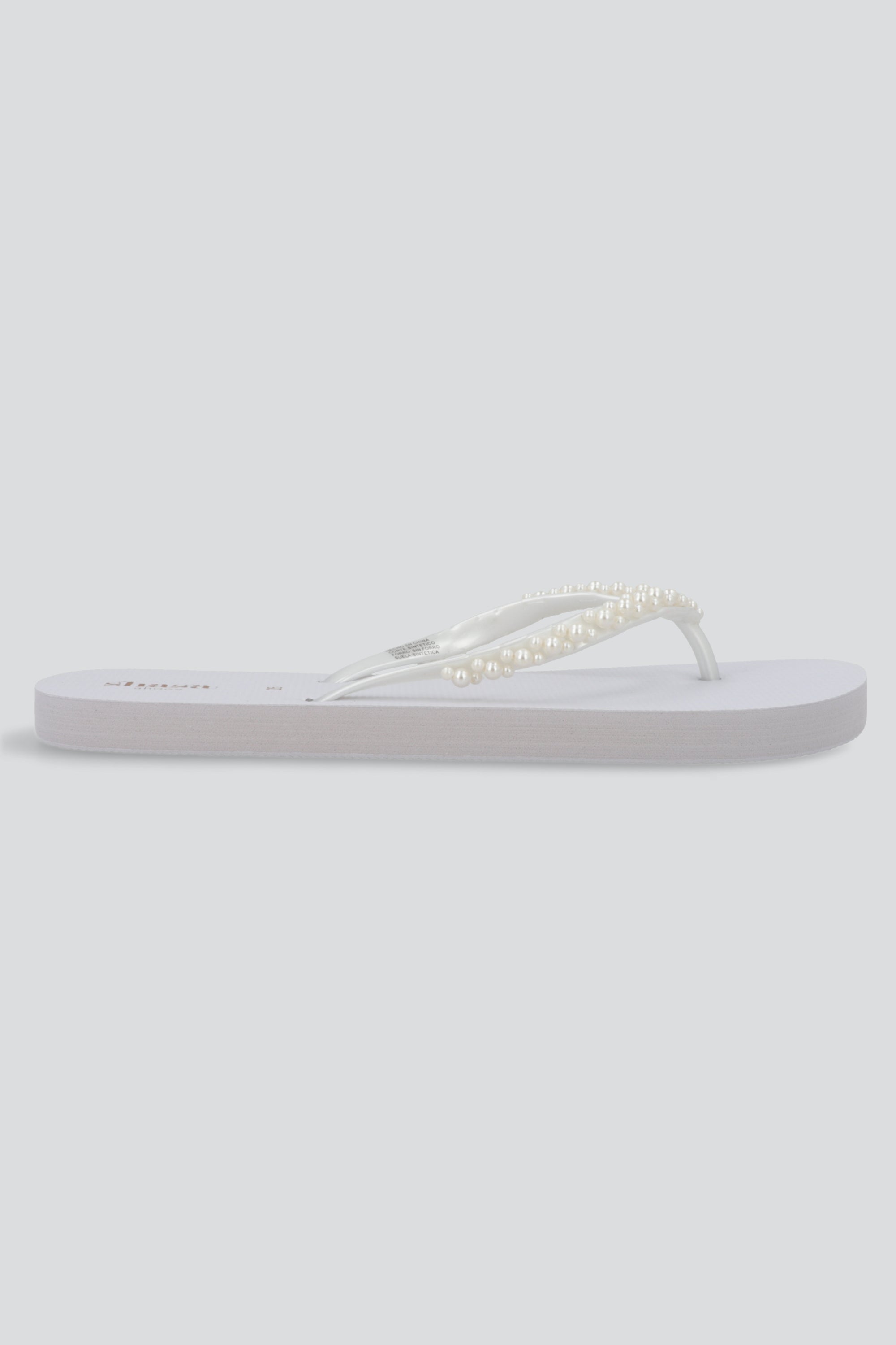 Flip flop chinela perlas BLANCO