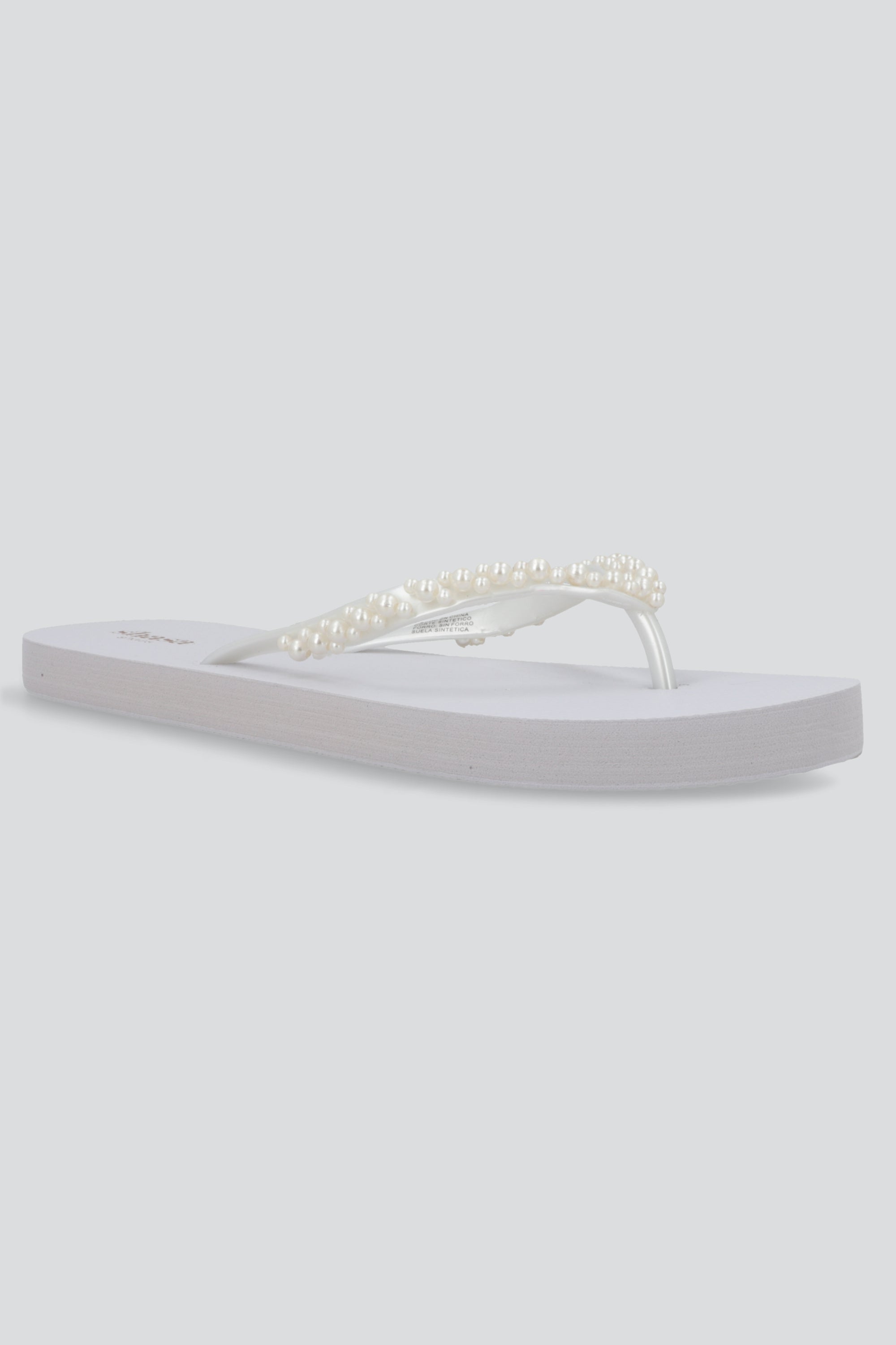 Flip flop chinela perlas BLANCO