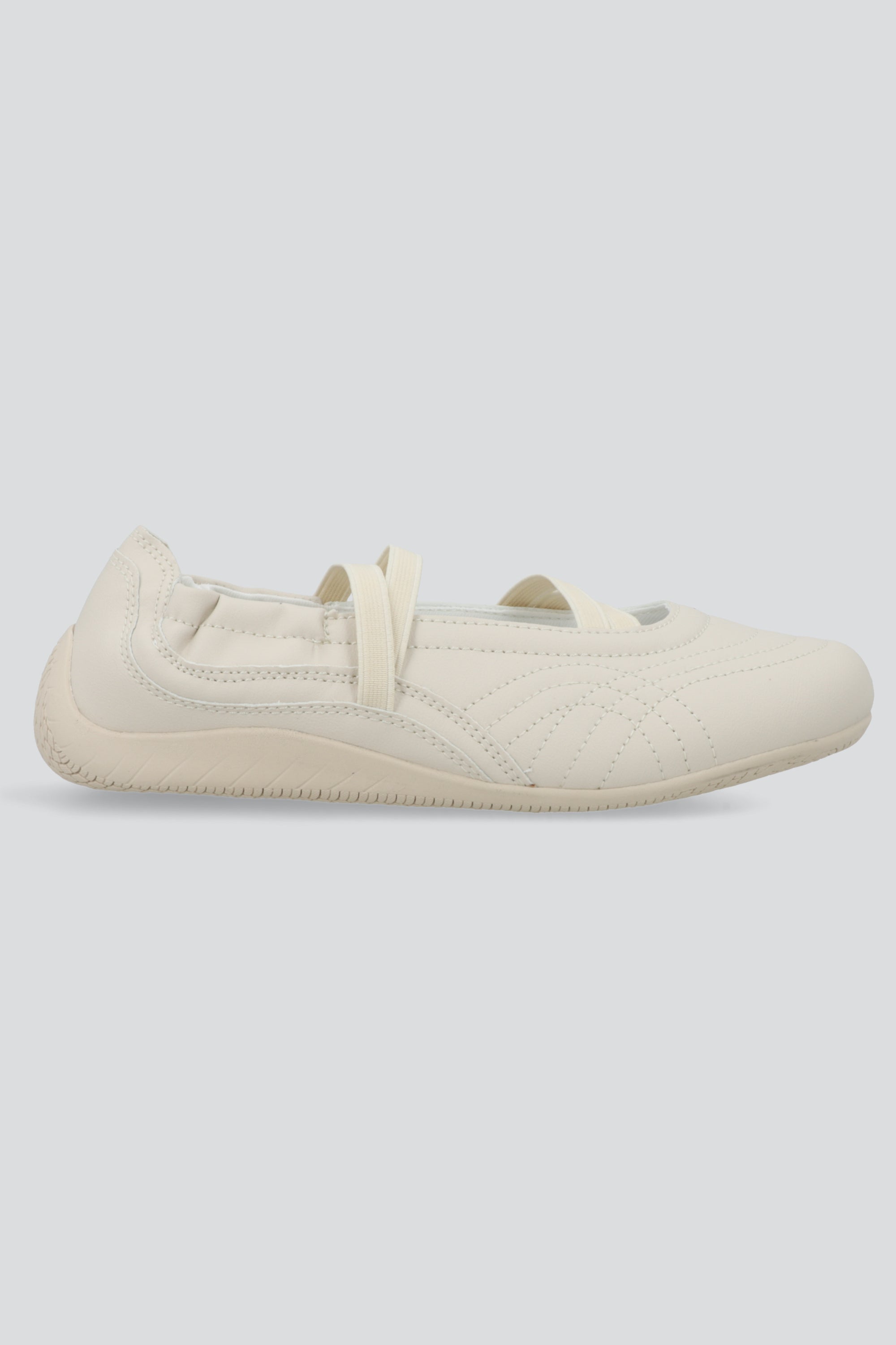 Tenis flat tiras elasticas NUDE
