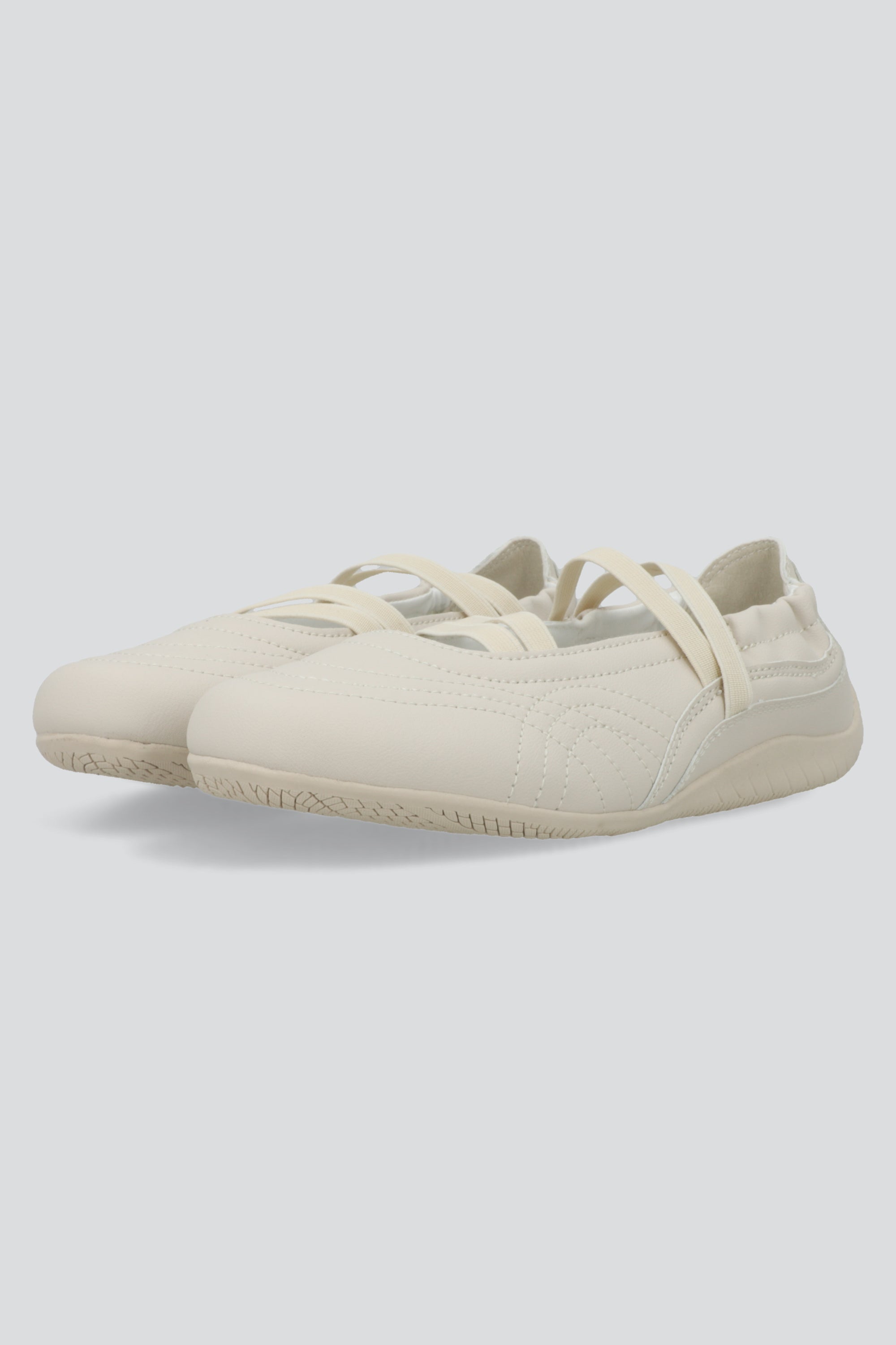 Tenis flat tiras elasticas NUDE